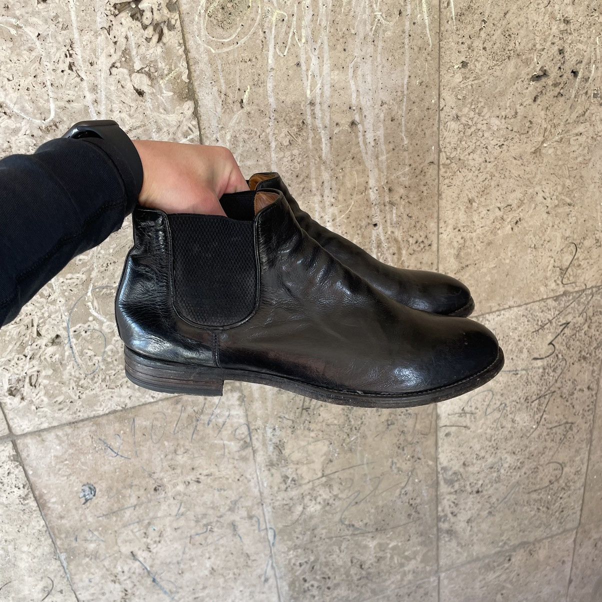 Officine Creative Officine Creative Anatomia 083 Black Leather Chelsea Boots Size US 11 / EU 44 - 2 Thumbnail
