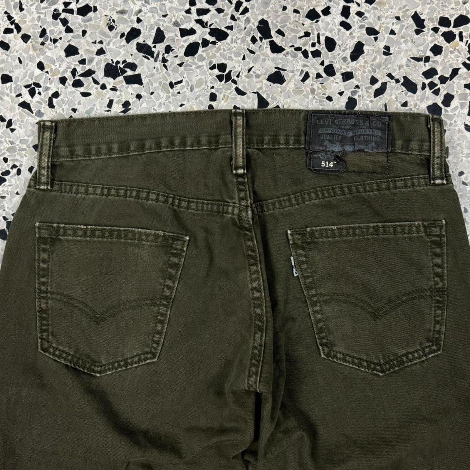 Levi's × Vintage VINTAGE Y2K LEVIS 514 OLIVE OVERDYED DENIM JEANS: Size US 30 / EU 46 - 3 Thumbnail