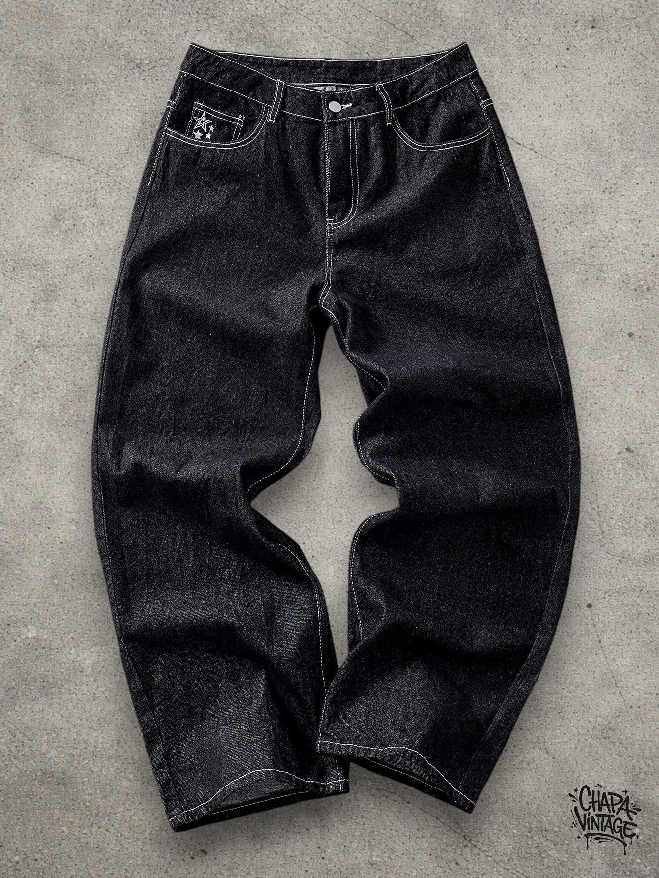 Japanese Brand Graphic Black jeans Size US 32 / EU 48 - 2 Thumbnail