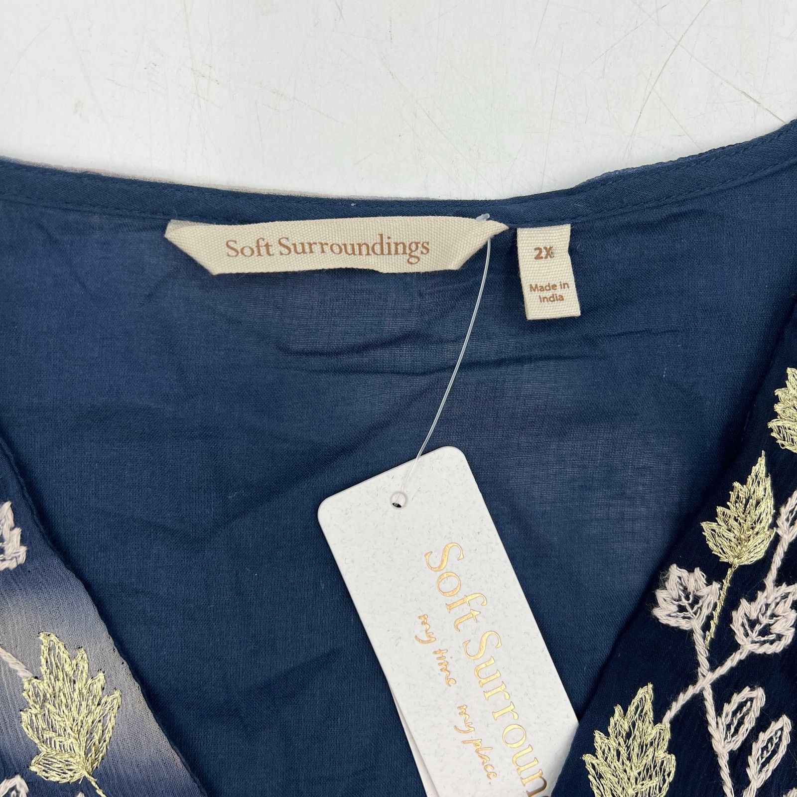 Other Soft Surroundings Blue Himalaya Dress Tie Dye Blue Size XXL / US 16-18 / IT 52-54 - 3 Thumbnail