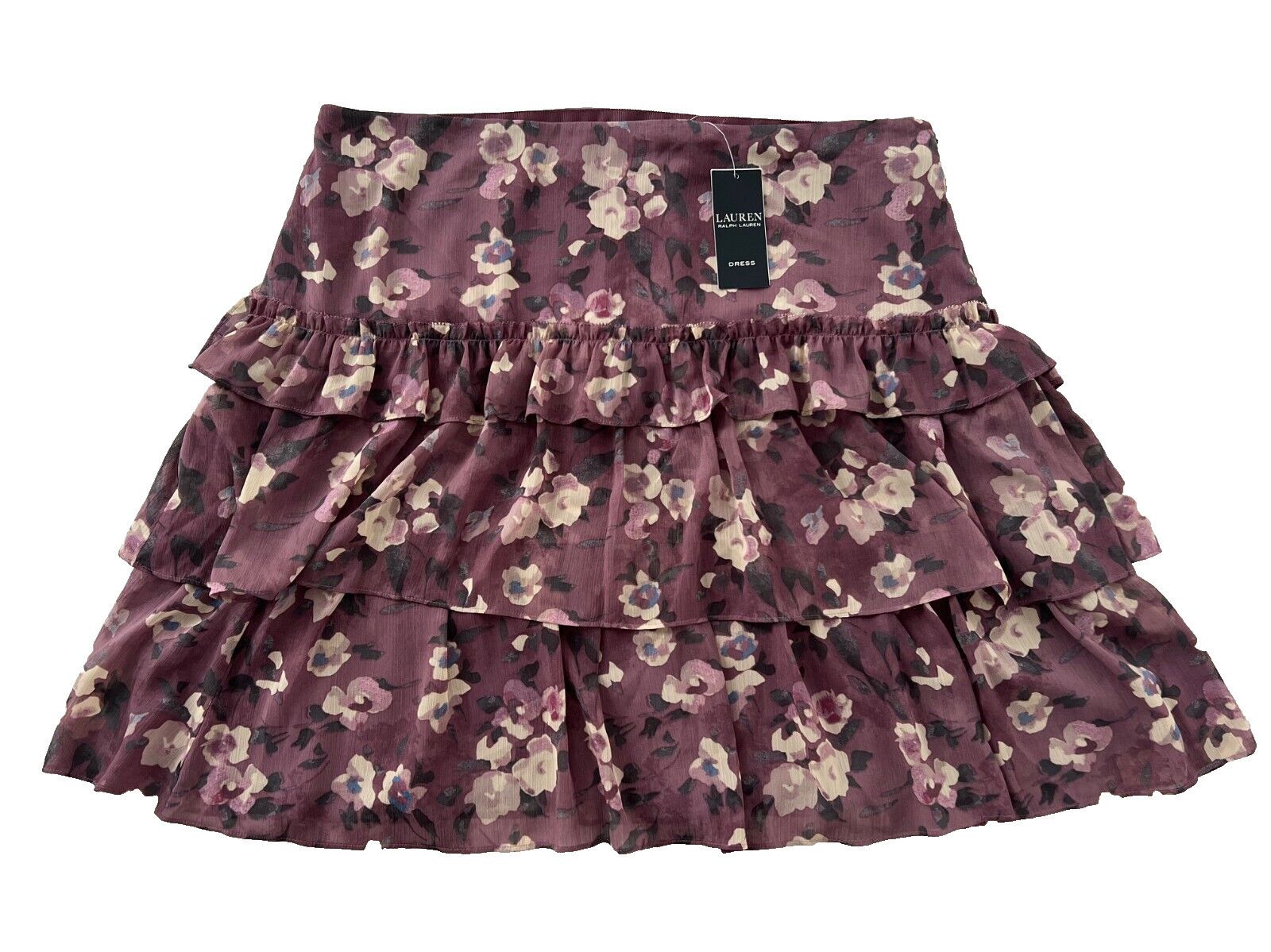 Polo Ralph Lauren LAUREN Ralph Lauren Floral Crinkle Georgette Skirt ( 16 ) Size 38" / US 16 / IT 52 - 3 Thumbnail