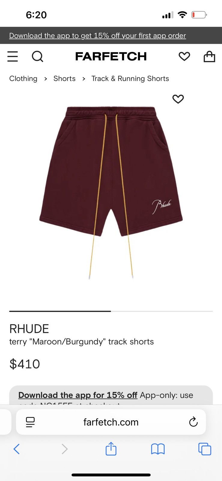 Rhude Rhude sweatshorts Size US 34 / EU 50 - 10 Thumbnail
