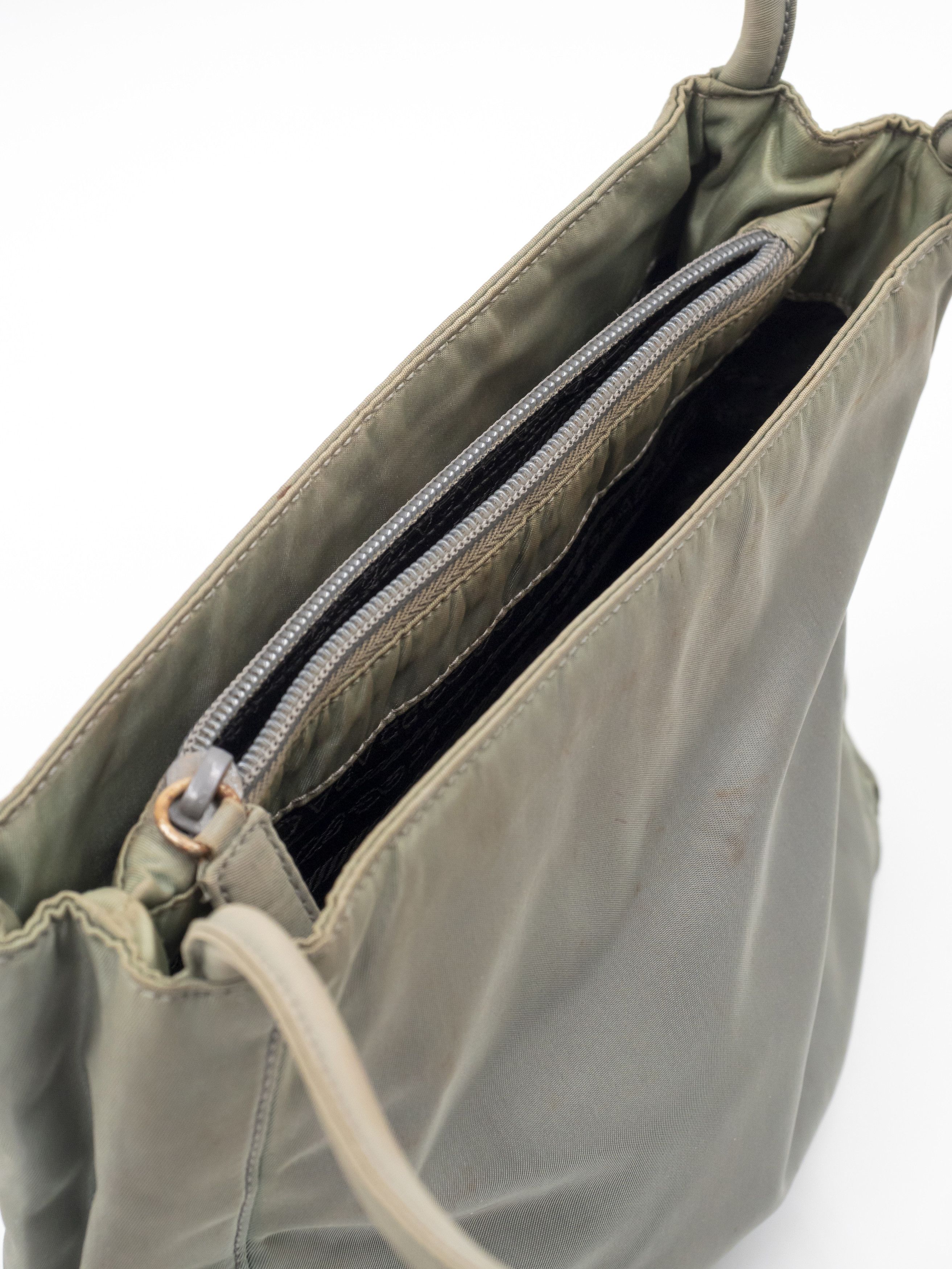 Prada Prada Light Greyish Green Nylon Shoulder Bag Size ONE SIZE - 5 Thumbnail
