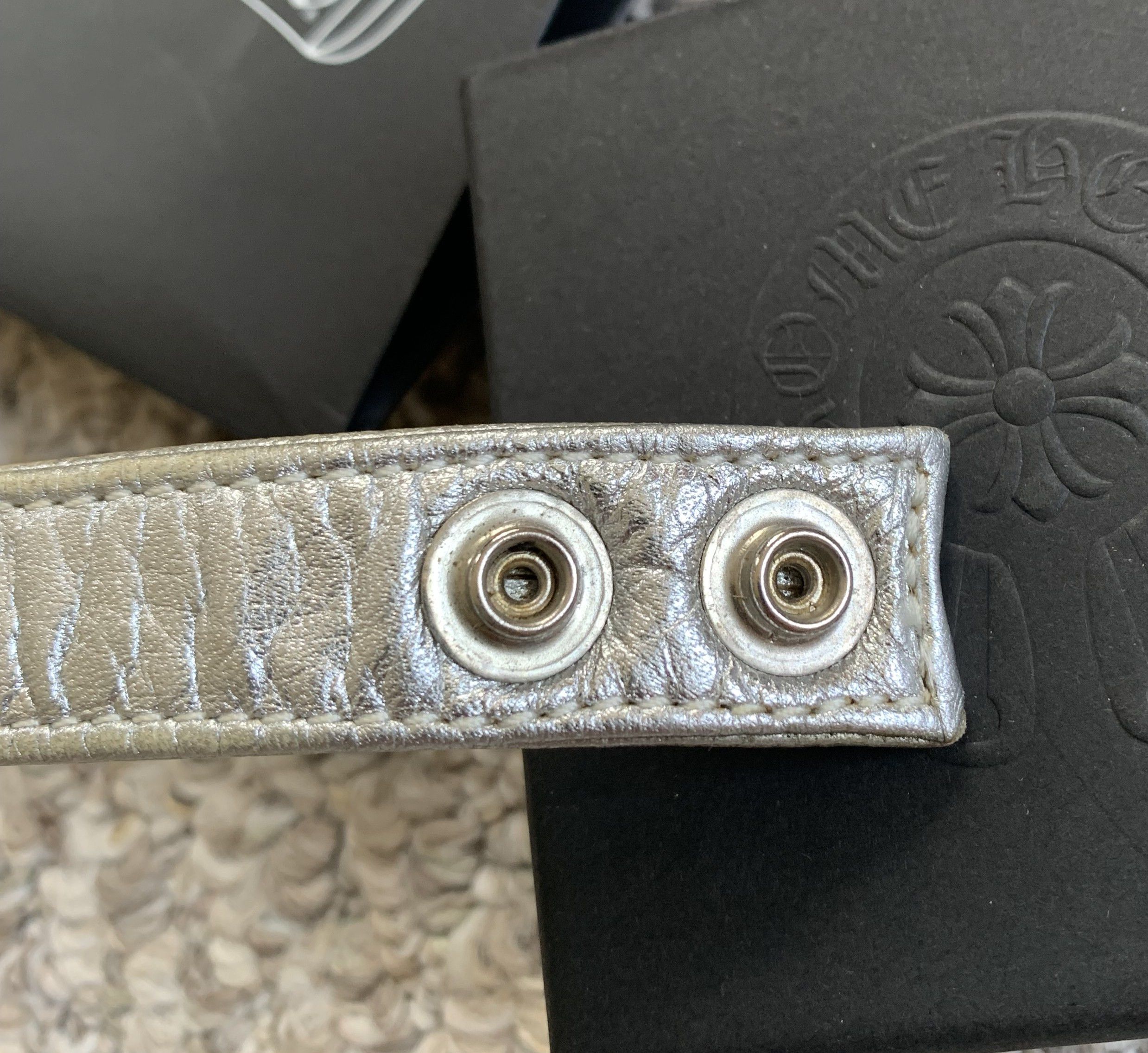 Chrome Hearts Chrome Hearts Adjustable Leather Silver Snap Bracelet Size ONE SIZE - 13 Thumbnail