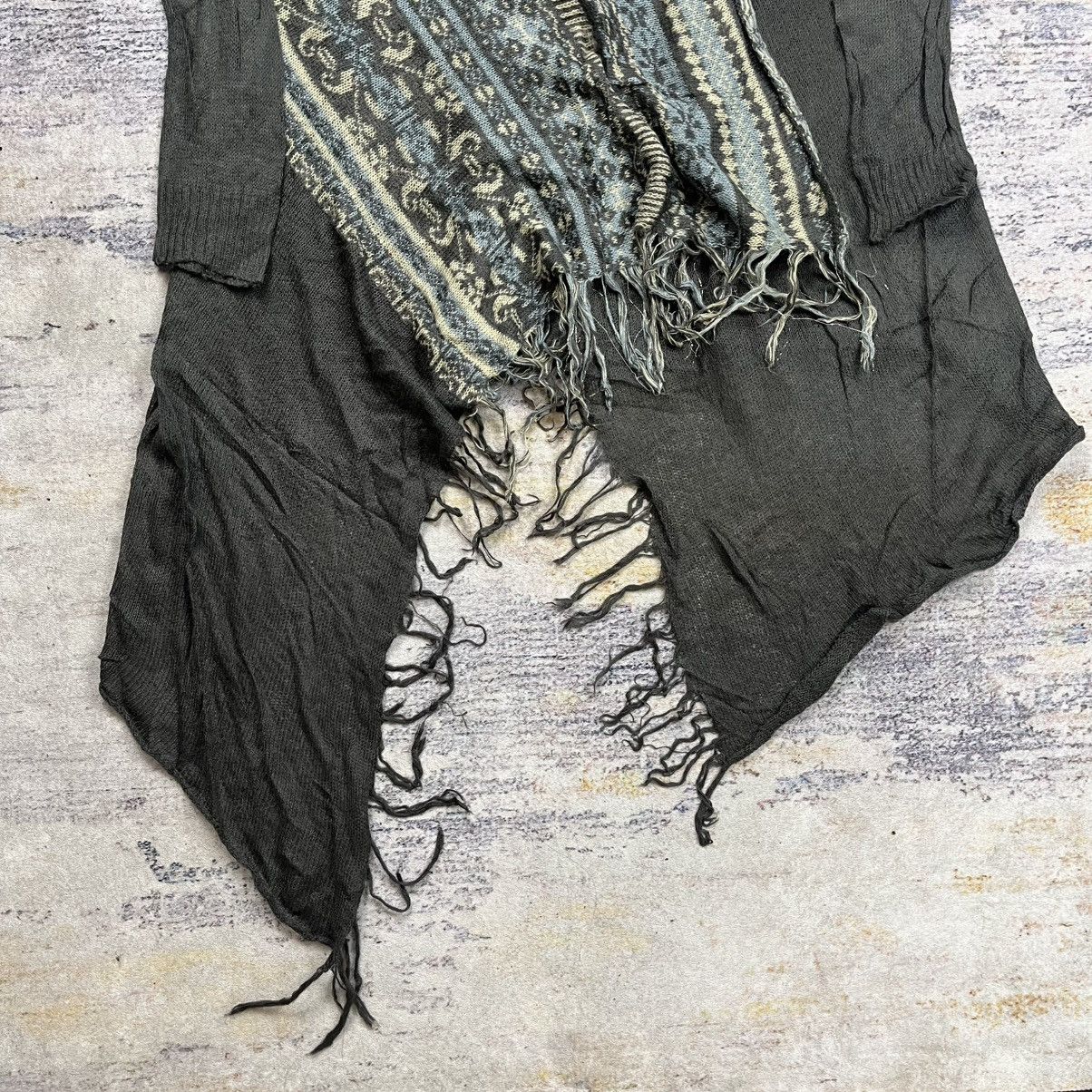 Le Grande Bleu (L.G.B.) BBP fringe knit outer cardigan vkei grunge style Size US L / EU 52-54 / 3 - 8 Thumbnail