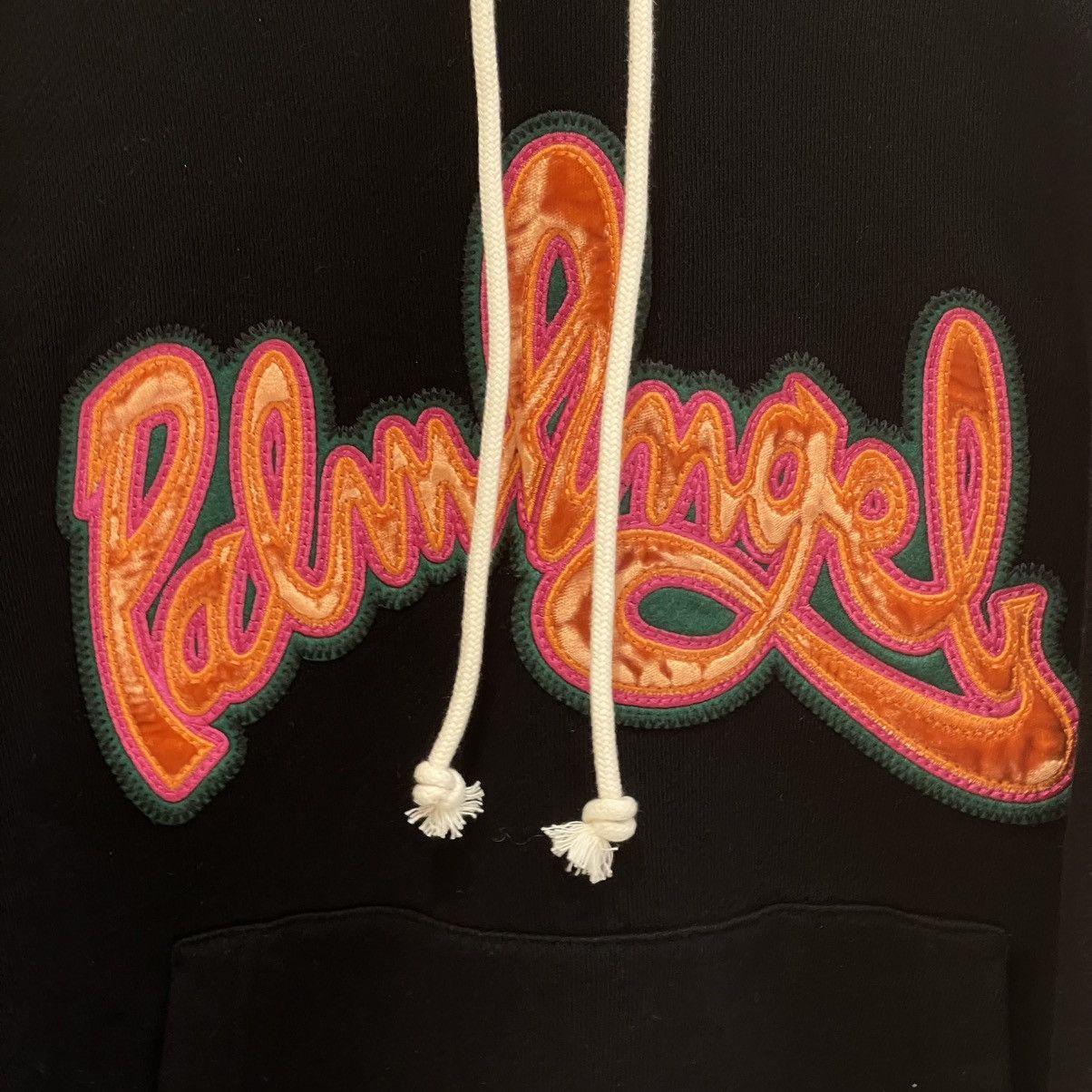 Palm Angels Palm Angels Orange Script Logo Popover Hoodie Blacm Size US L / EU 52-54 / 3 - 2 Thumbnail