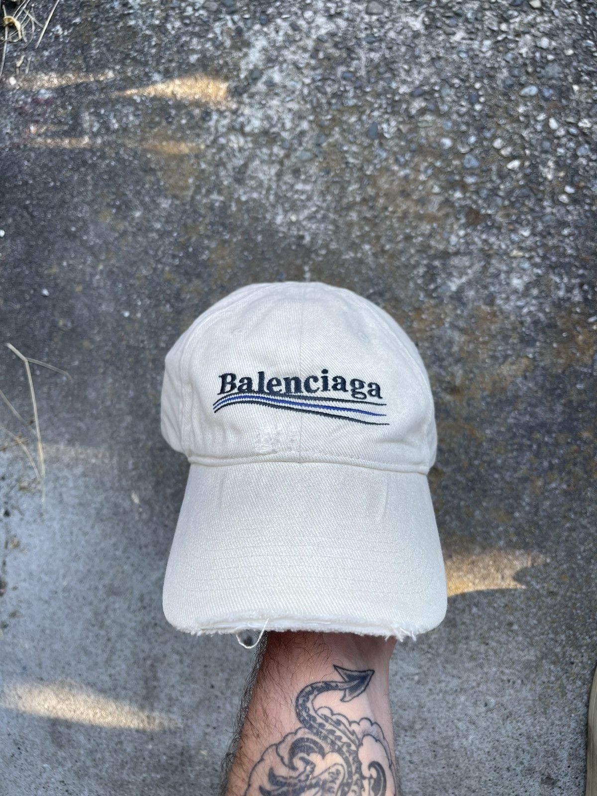Balenciaga NWOT Balenciaga Bernie Campaign Distressed brim Cap Size ONE SIZE - 2 Thumbnail