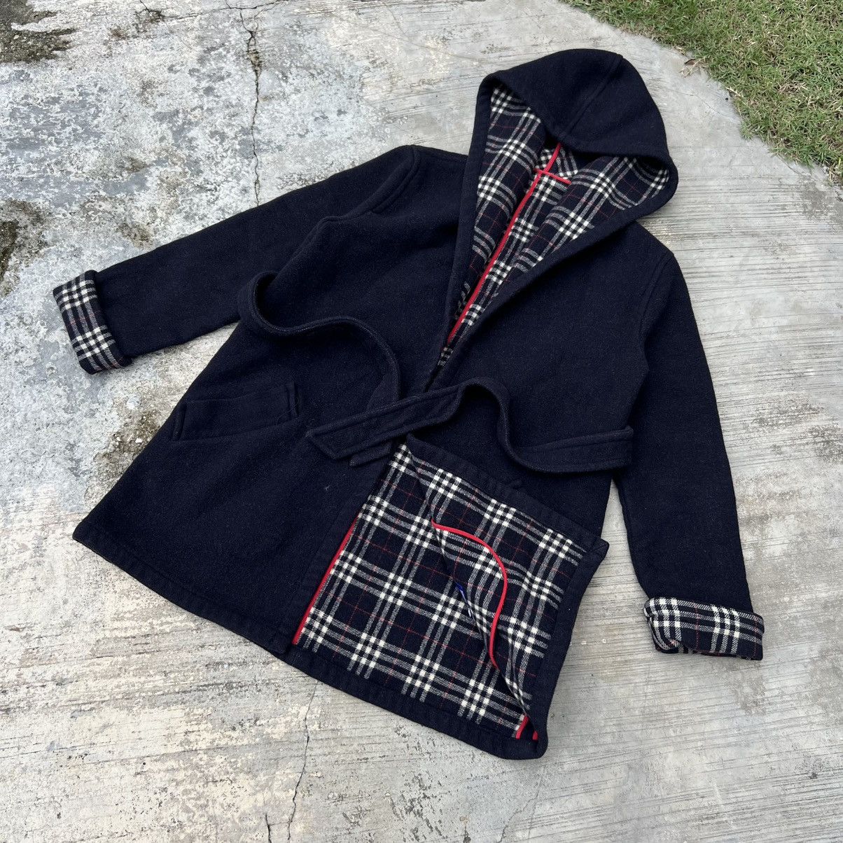 Burberry “BURBERRY” WOOL LONG COAT JACKET Size M / US 6-8 / IT 42-44 - 1 Thumbnail