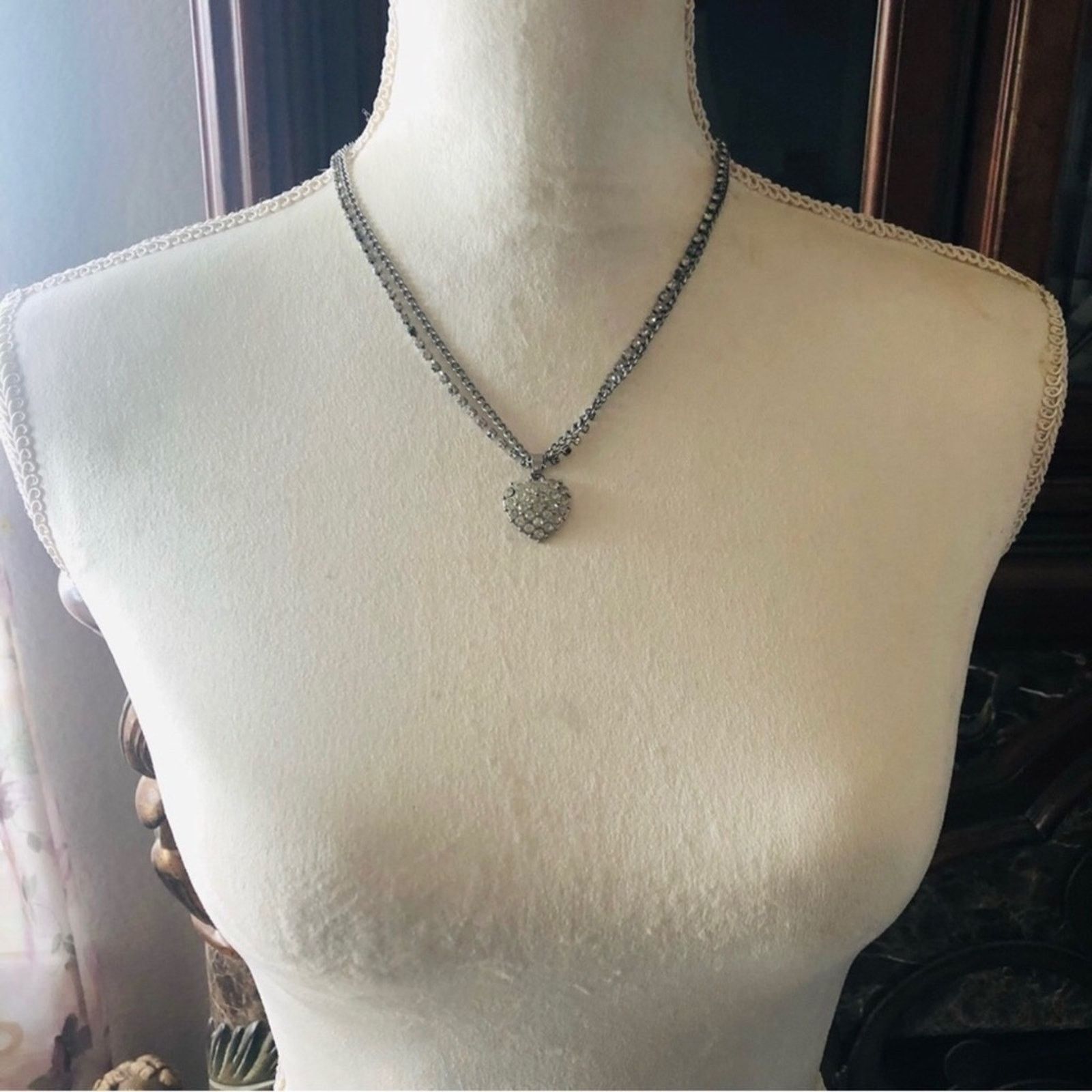 Jewelry Vintage recycled heart pendant necklace Size ONE SIZE - 5 Thumbnail
