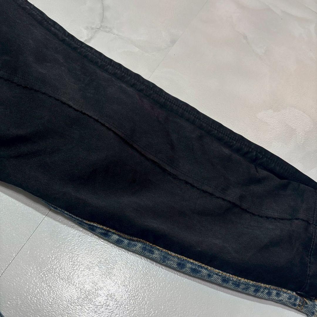 Undercover Studded Cropped Denim Silk Panel Distressed Knees Zip Hem Size US 30 / EU 46 - 14 Thumbnail