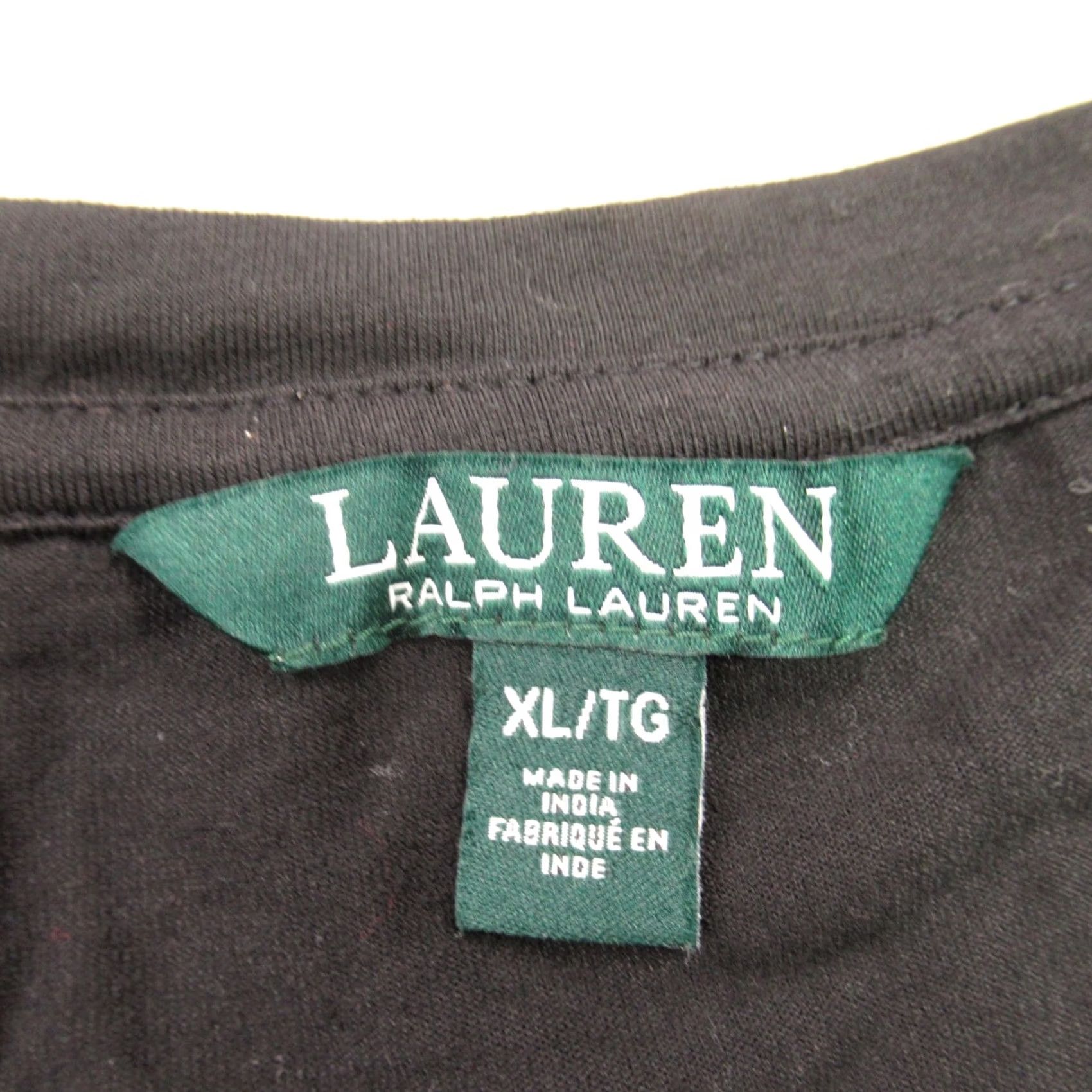 Ralph Lauren Lauren Ralph Lauren Sport Shirt XL Black Short Sleeve Crew Neck Casual Womens Size XL / US 12-14 / IT 48-50 - 4 Thumbnail