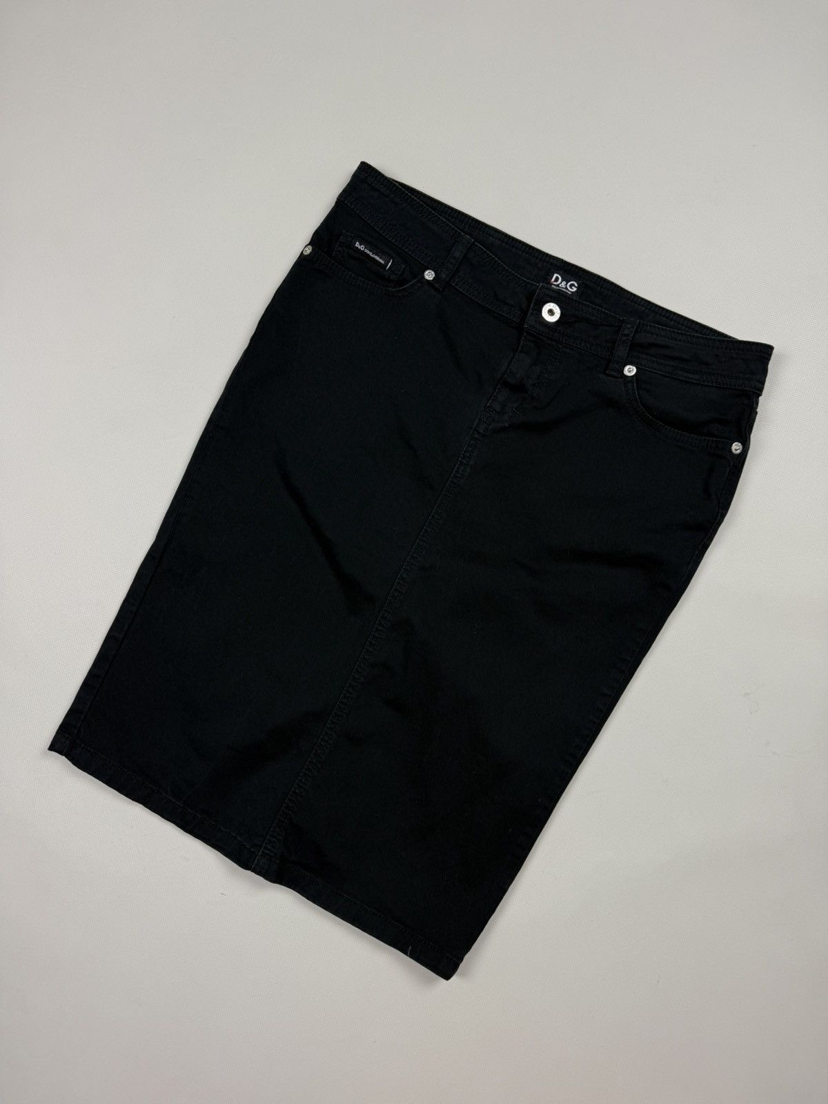 Dolce & Gabbana Dolce & Gabbana Vintage Y2K Metalo Logo Ladies Pencil Skirt Size 27" / US 4 / IT 40 - 6 Thumbnail
