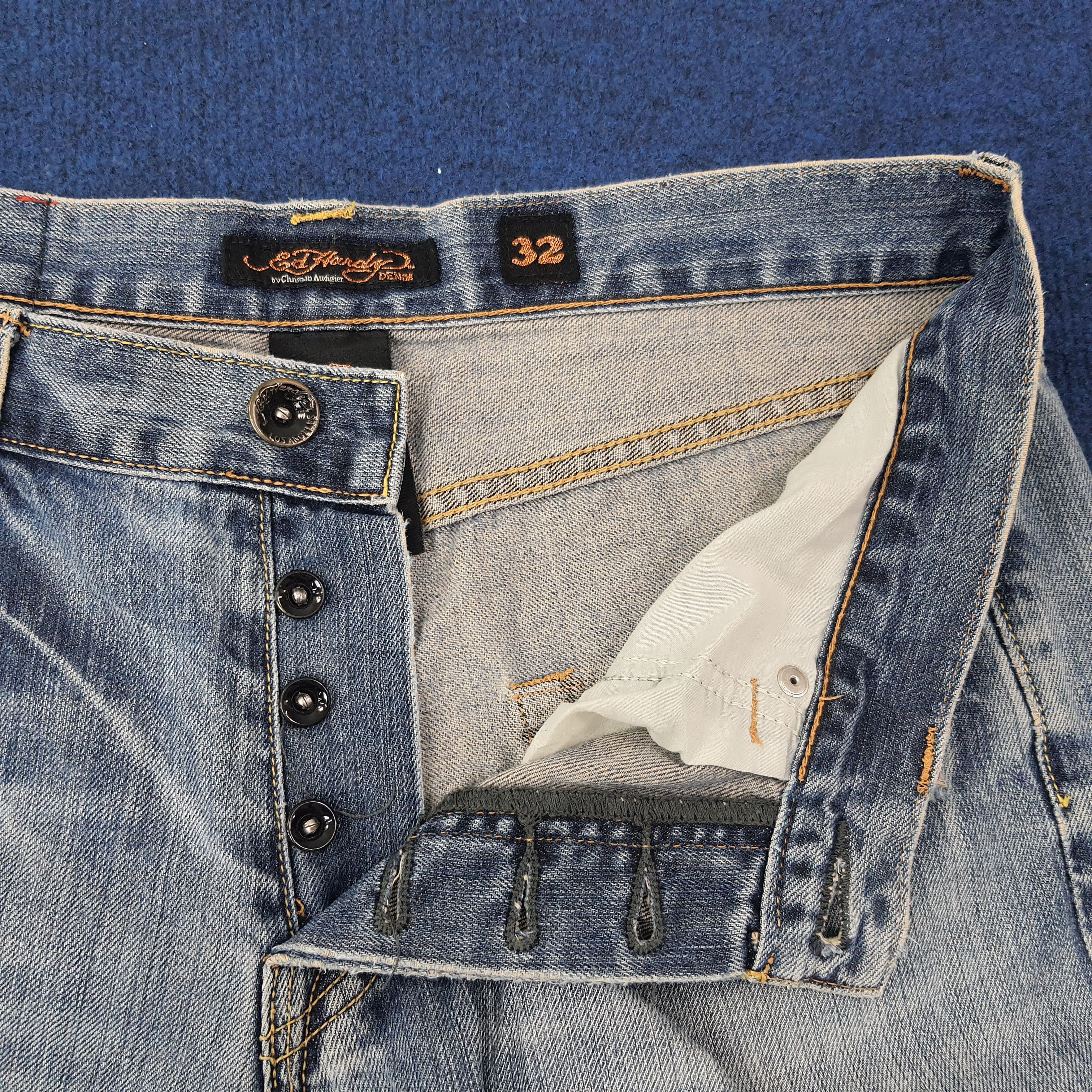 Ed Hardy Vintage Ed Hardy by Christian Audigier Jeans C258N3 Size US 32 / EU 48 - 6 Thumbnail