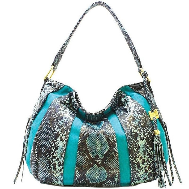 Other Aimee Kestenberg Tuscany Cobra Print Leather Suede Hobo Size ONE SIZE - 10 Thumbnail