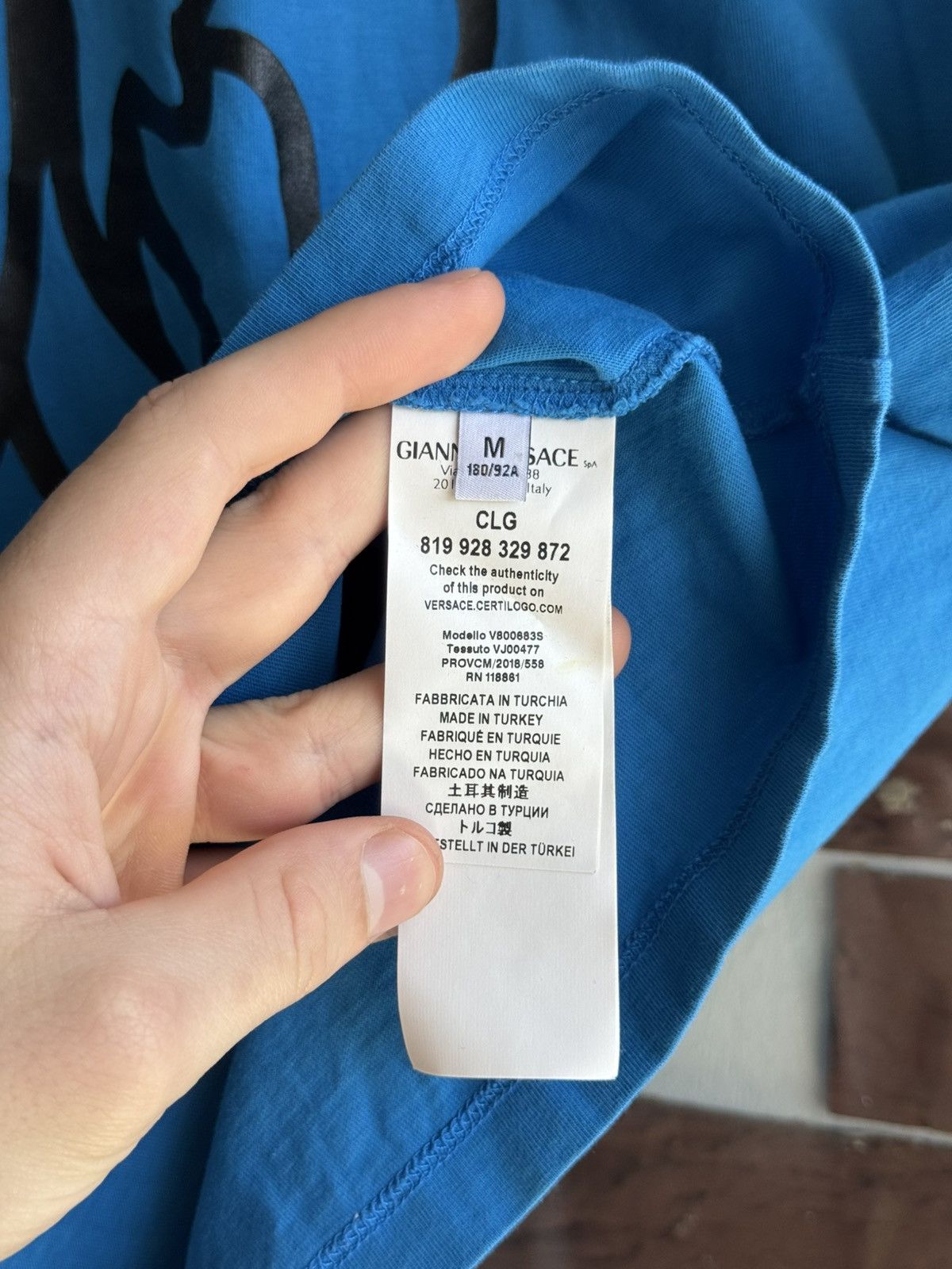 Versace Versace Collection Over Print Logo Tee Size US M / EU 48-50 / 2 - 7 Thumbnail