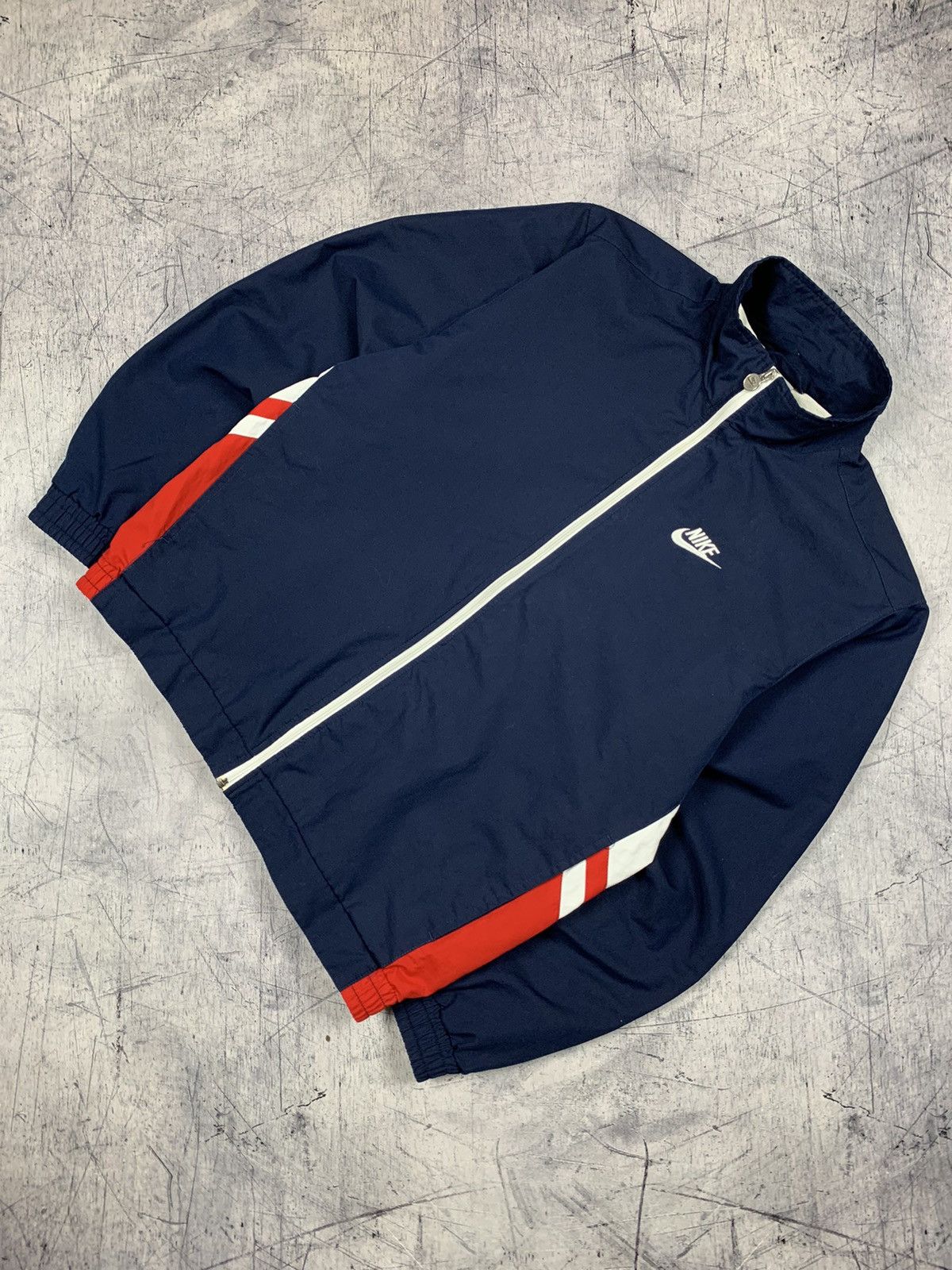 Nike Vintage Nike Big Swoosh Track Top Jacket 90s drill hype Size US S / EU 44-46 / 1 - 6 Thumbnail