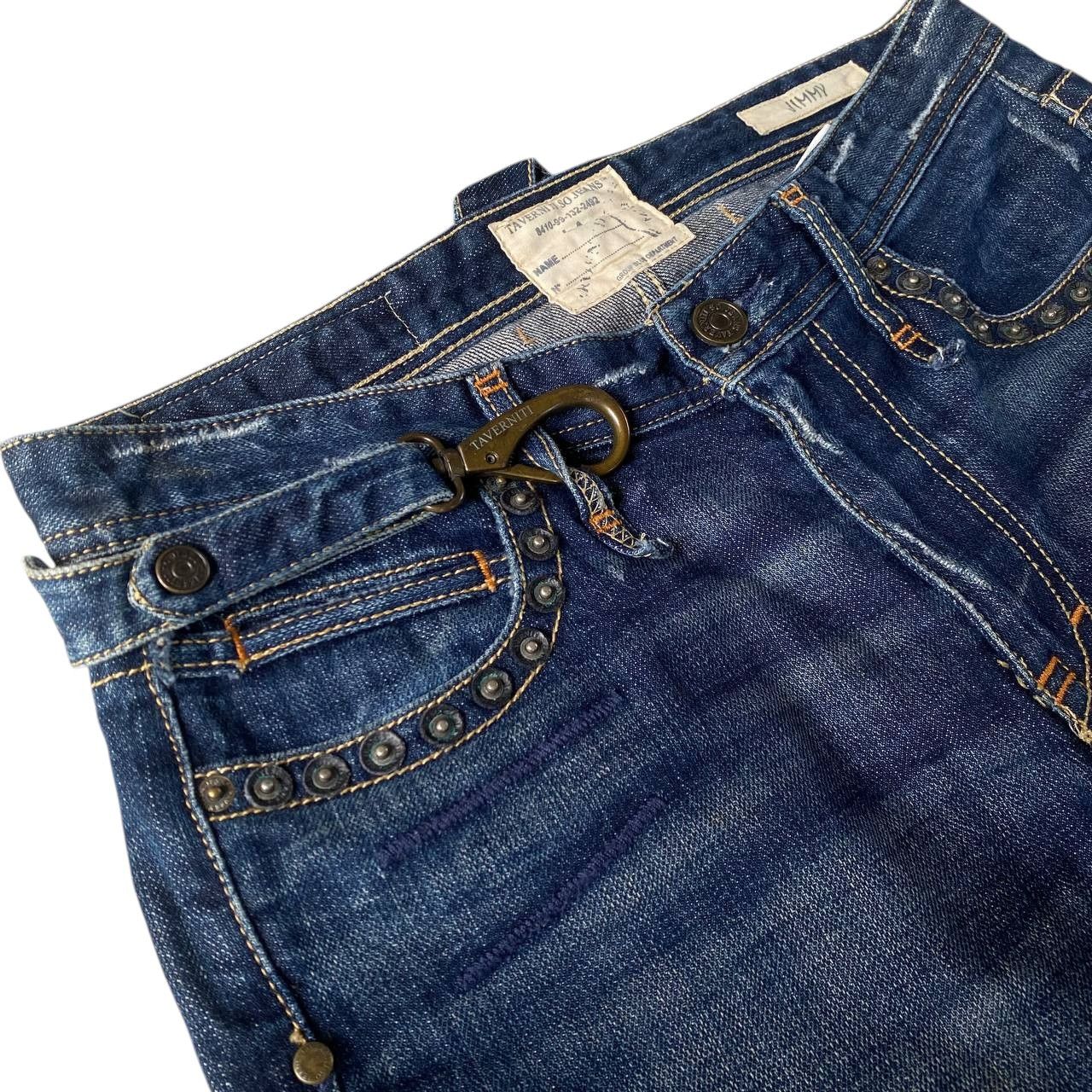 Jimmy Taverniti Archival Y2K Jimmy Taverniti So Jeans Studded Denim Size US 31 - 5 Thumbnail