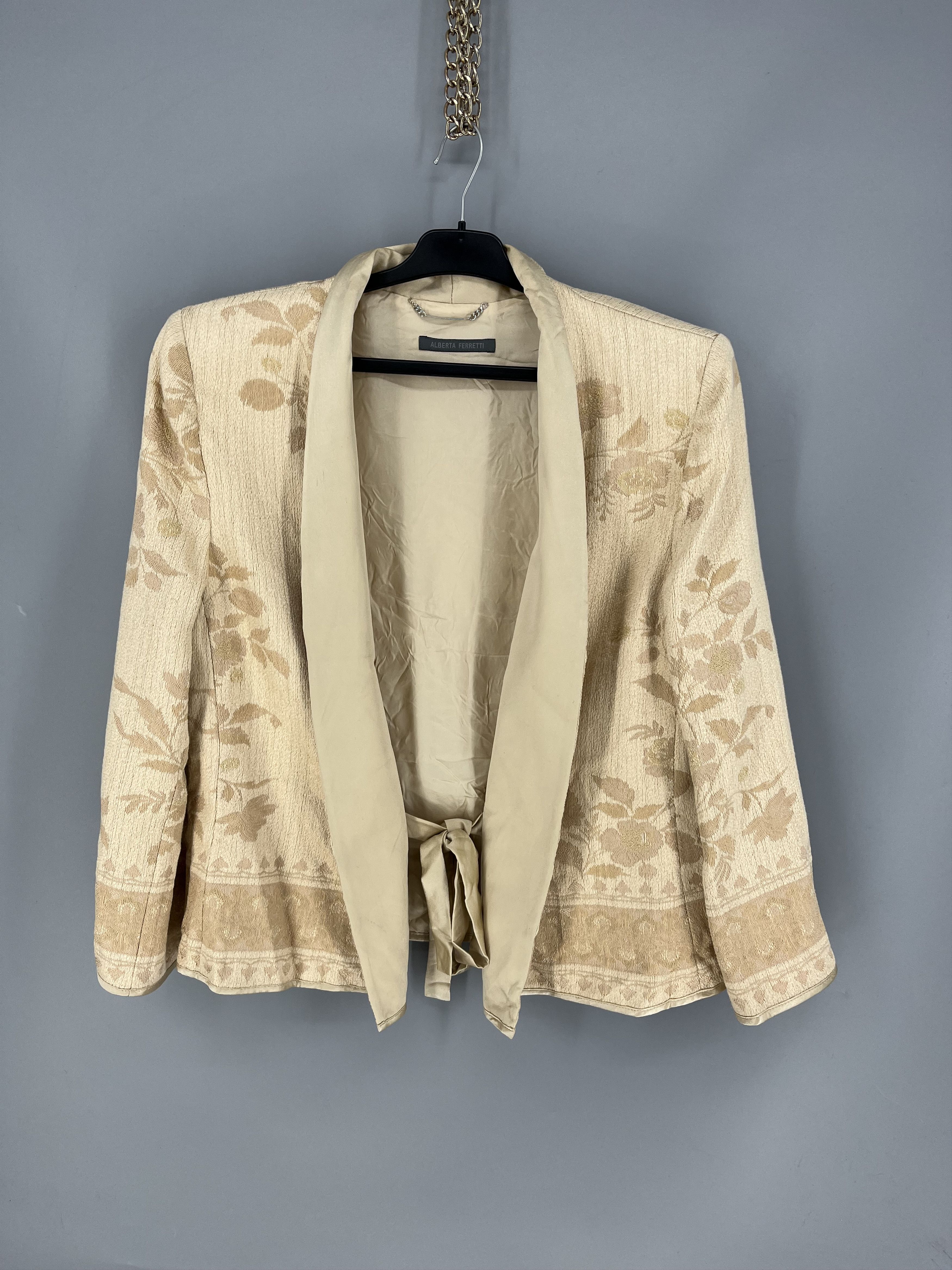 Alberta Ferretti ALBERTA FERRETTI Twill Blazer Jacket IT Size S / US 4 / IT 40 - 1 Thumbnail