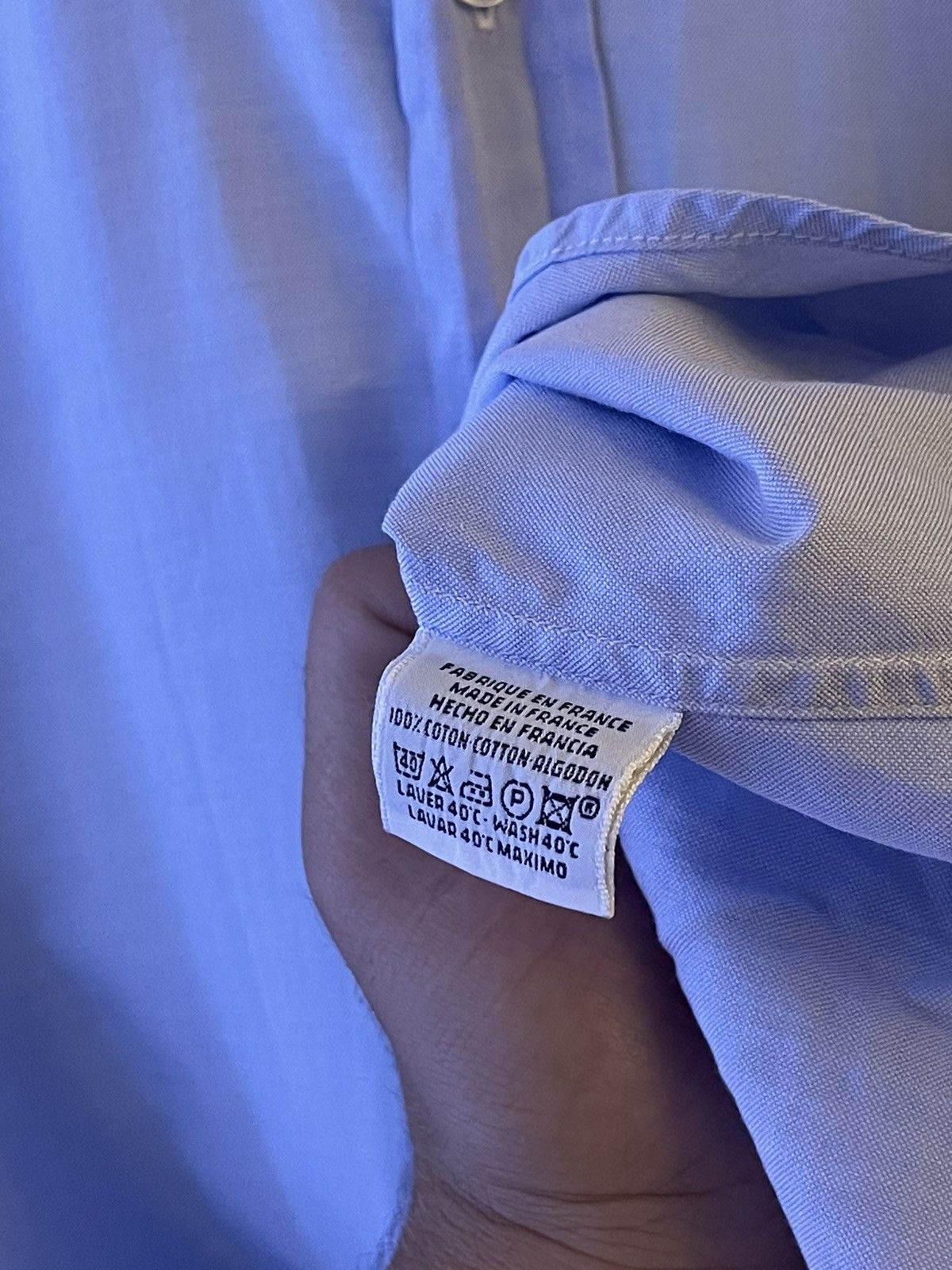 Hermes Hermes shirt Vintage Blue Short Sleeve Pocket 90’s Size US M / EU 48-50 / 2 - 9 Thumbnail