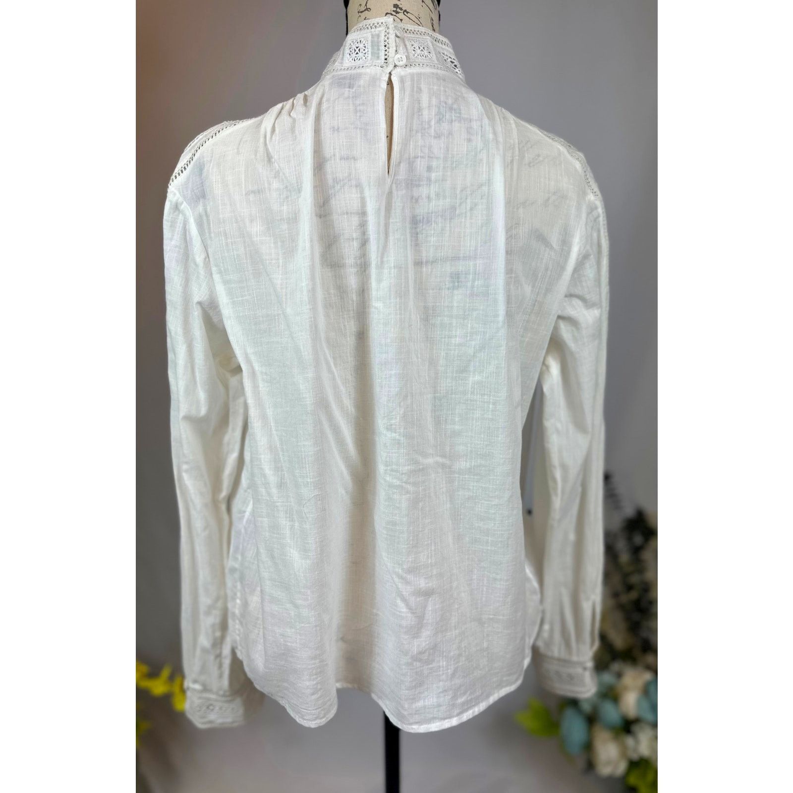 Zadig & Voltaire Zadig & Voltaire Teddy Eyelet Trim Blouse Judo M Size M / US 6-8 / IT 42-44 - 12 Thumbnail