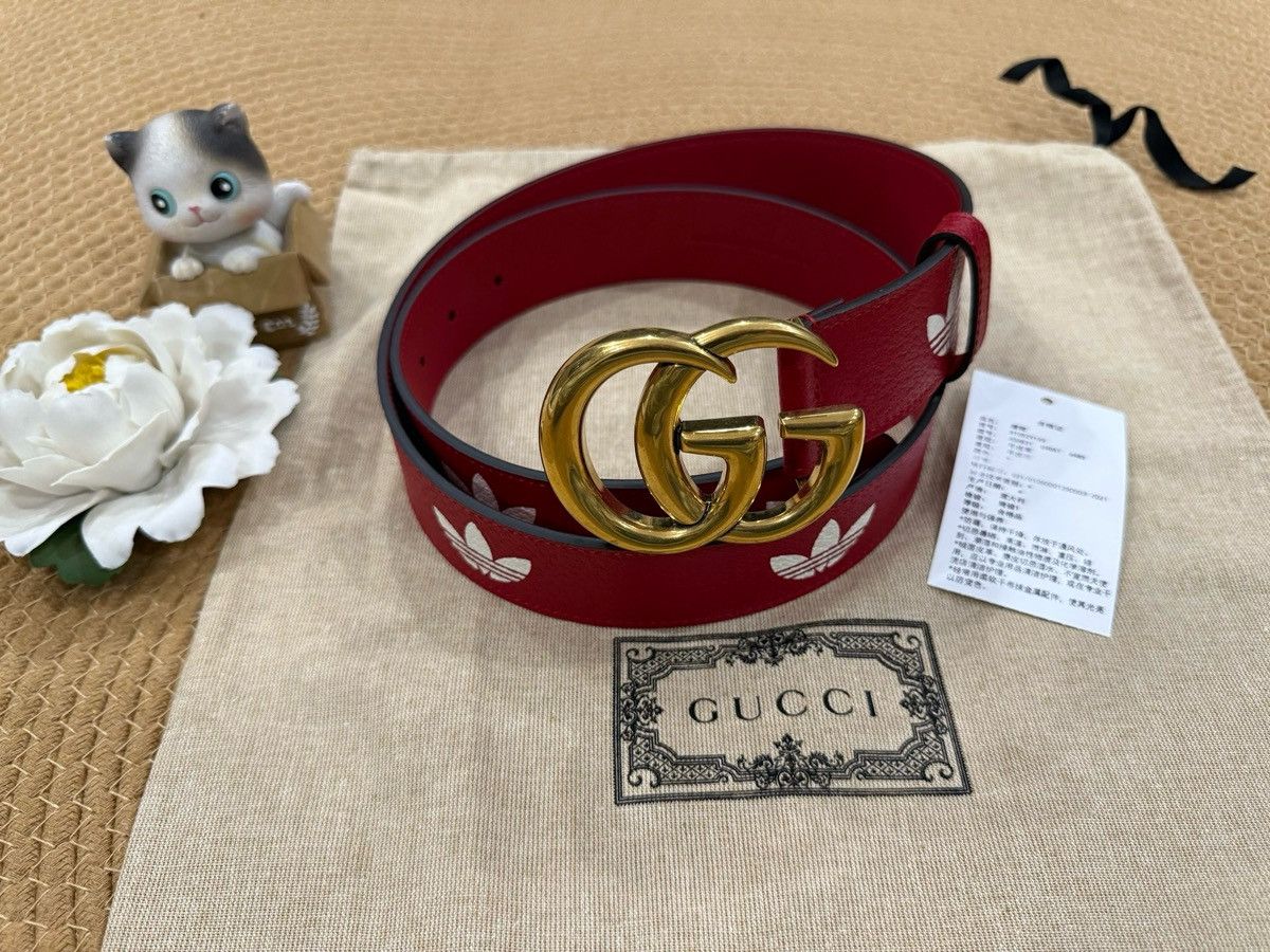 Gucci Gucci x Adidas Leather Belt Size ONE SIZE - 7 Thumbnail