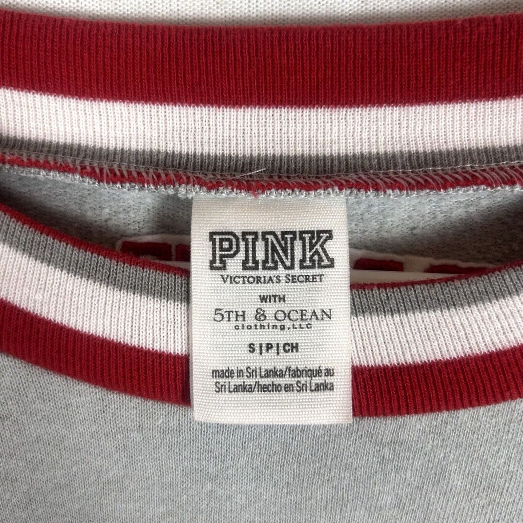 Pinko PINK Sweatshirt Women's Victoria's Secret Wisconsin Badgers NCAA Crew Neck Pullover Size S Gray/Jersey? Size S / US 4 / IT 40 - 2 Thumbnail