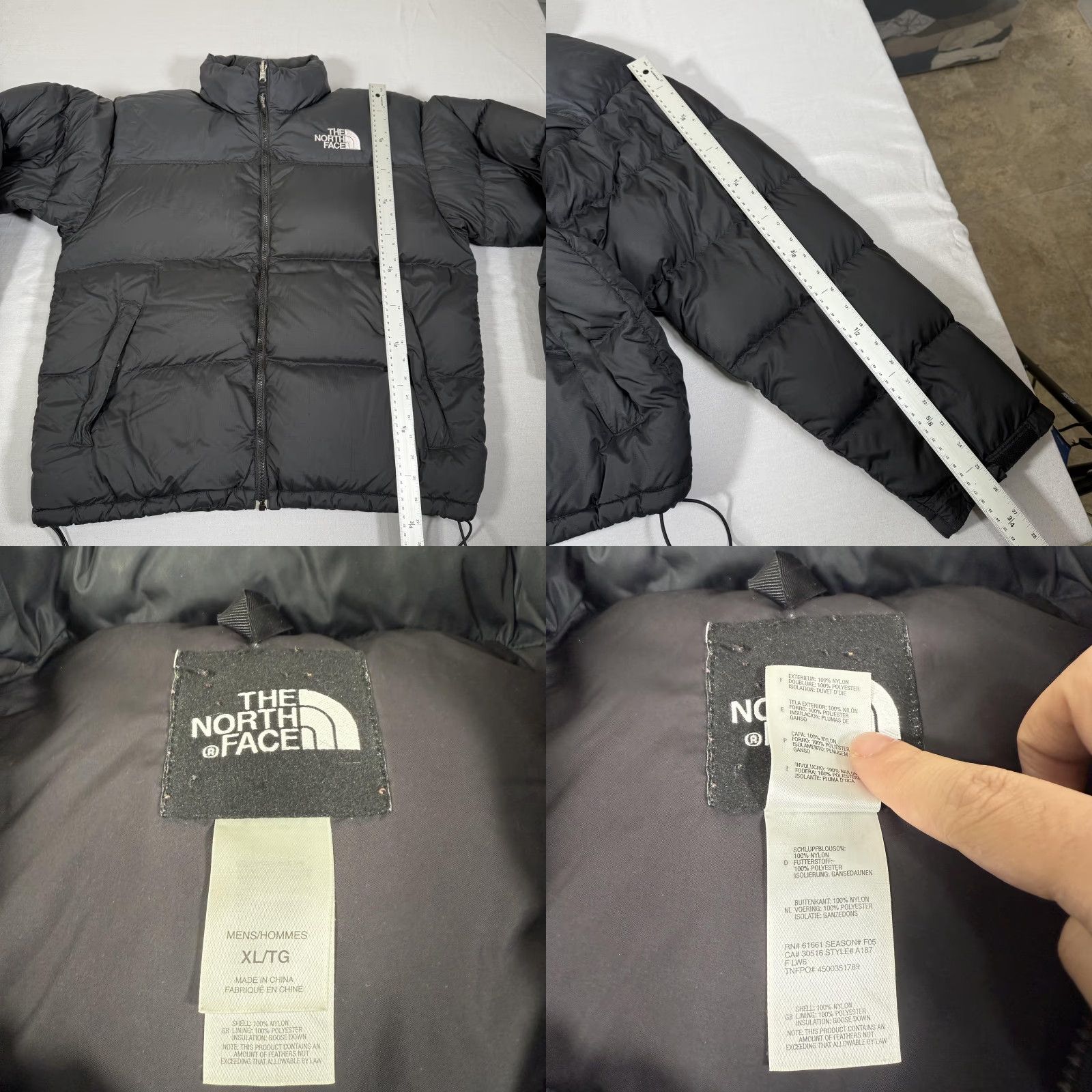 The North Face VINTAGE The North Face Nuptse 700 Down Puffer Jacket Mens XL Black Zip Full Zip Stand-Up Collar Quilted Pockets Outdoor Hiking Winter Casual Size US XL / EU 56 / 4 - 8 Thumbnail