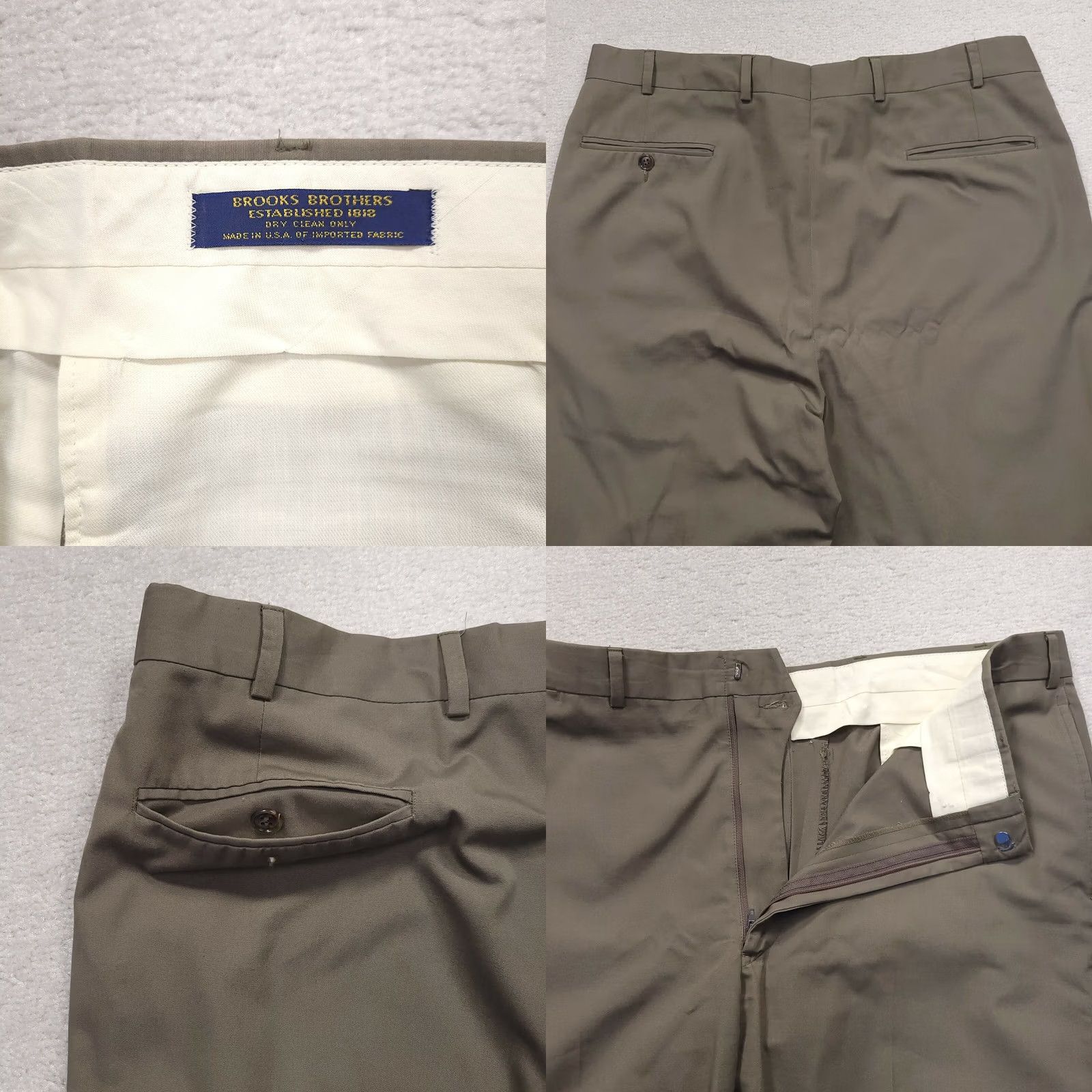 Brooks Brothers VINTAGE Brooks Brothers Dress Pants Mens 36X27 Brown Flat Front Trousers Straight Leg Men Regular Size 36X27 Brown Dress Pants - 80s 90s Size US 36 / EU 52 - 8 Thumbnail