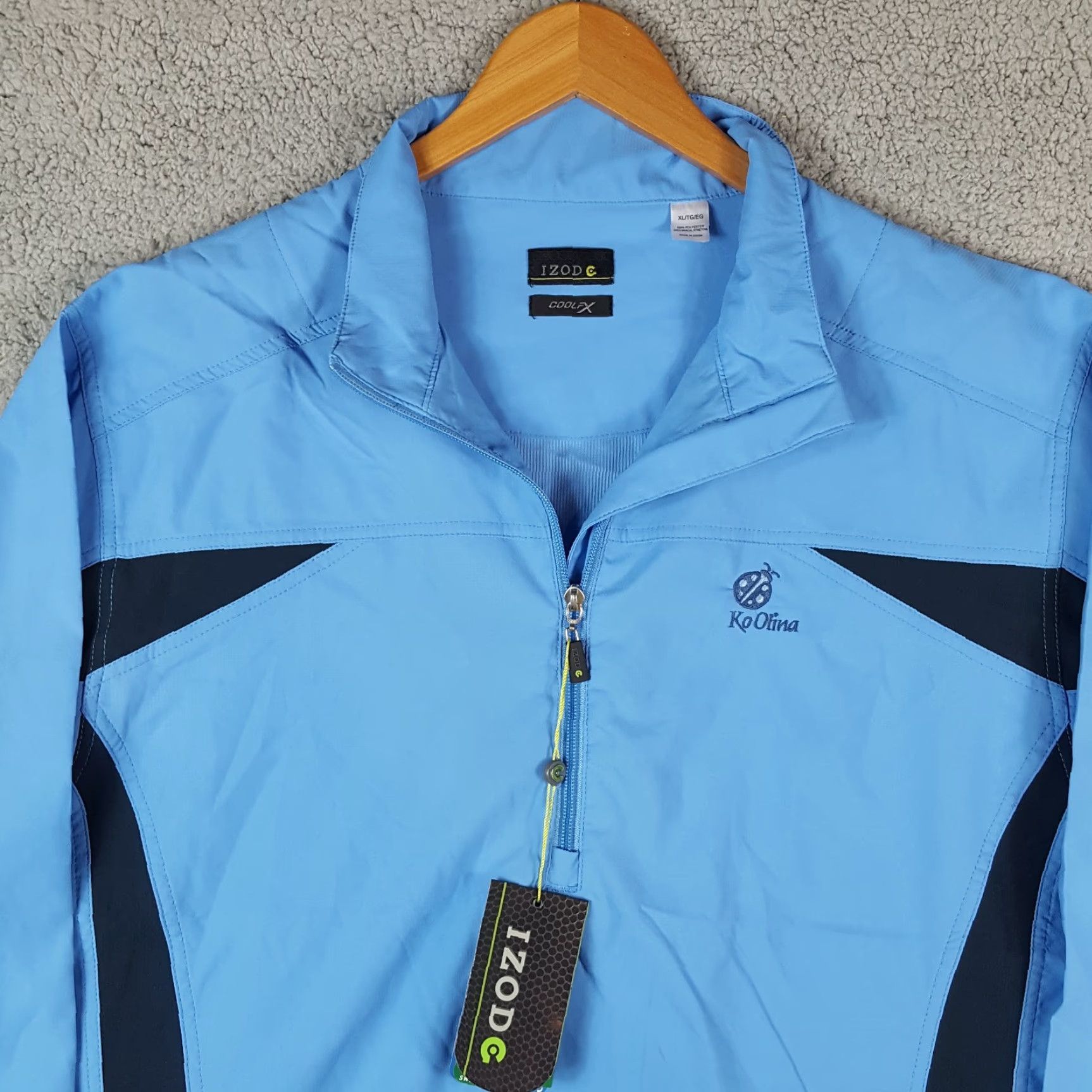Izod VINTAGE IZOD Breathable 1/2 Zip Golf Windbreaker Men's XL Polyester Shirt Preppy Jacket Size US XL / EU 56 / 4 - 6 Thumbnail