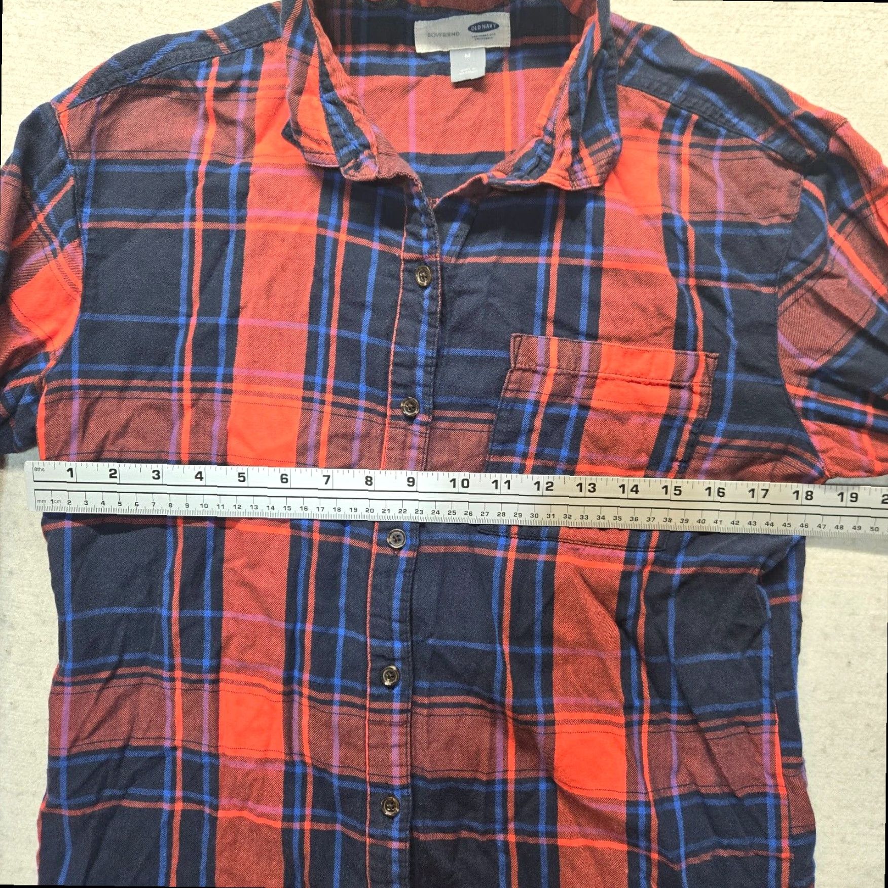 Old Navy Old Navy Plaid Button Up Long Sleeve Shirt Red Blue Adult Women's Medium Size M / US 6-8 / IT 42-44 - 5 Thumbnail