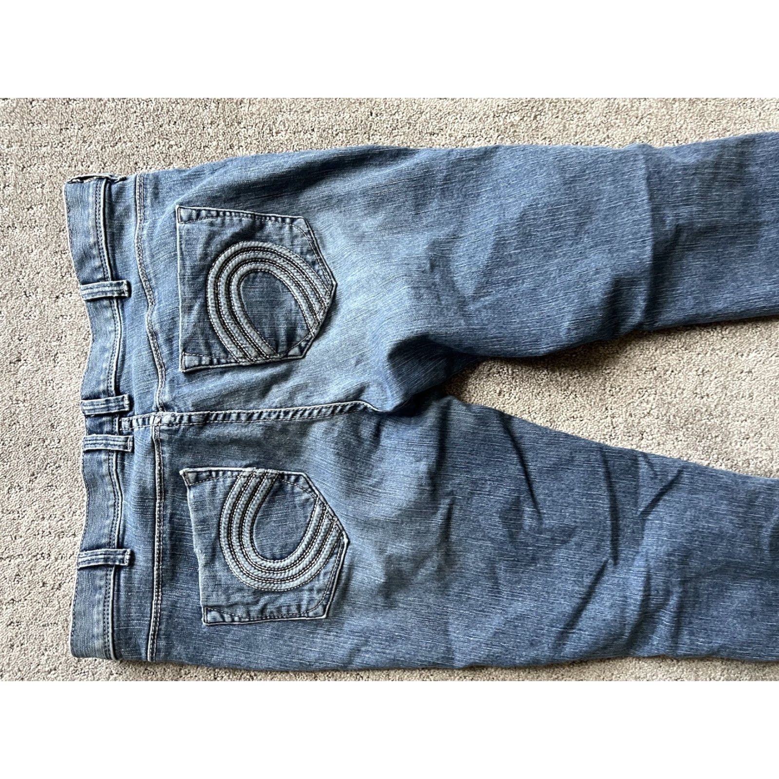 Bebe VINTAGE 2B bebe Jeans Skinny Distressed Denim 31 Adult Regular Blue Size 31 Womens Size 24" / US 00 / IT 34 - 4 Thumbnail