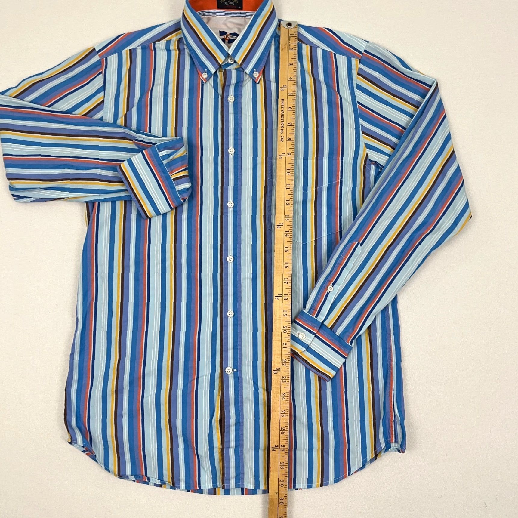 Paul & Shark Paul & Shark Yachting Shirt Button-Down Multicolor Striped Cotton Men Sz 40 Prep Button-Up Size US L / EU 52-54 / 3 - 5 Thumbnail