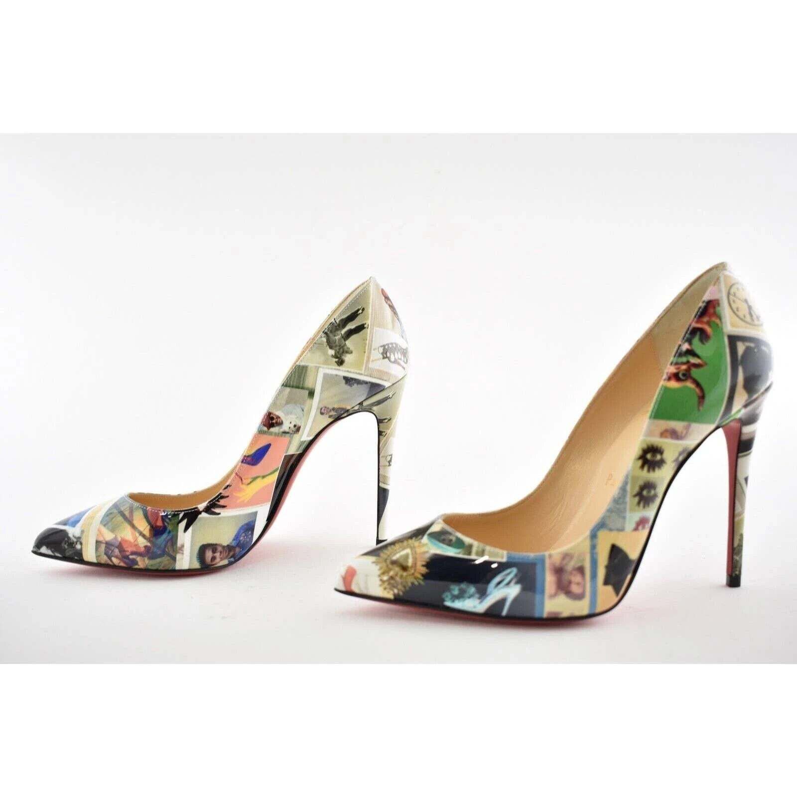 Christian Louboutin Christian Louboutin Pigalle Follies 100 Patent Collage Size US 7.5 / IT 37.5 - 10 Thumbnail