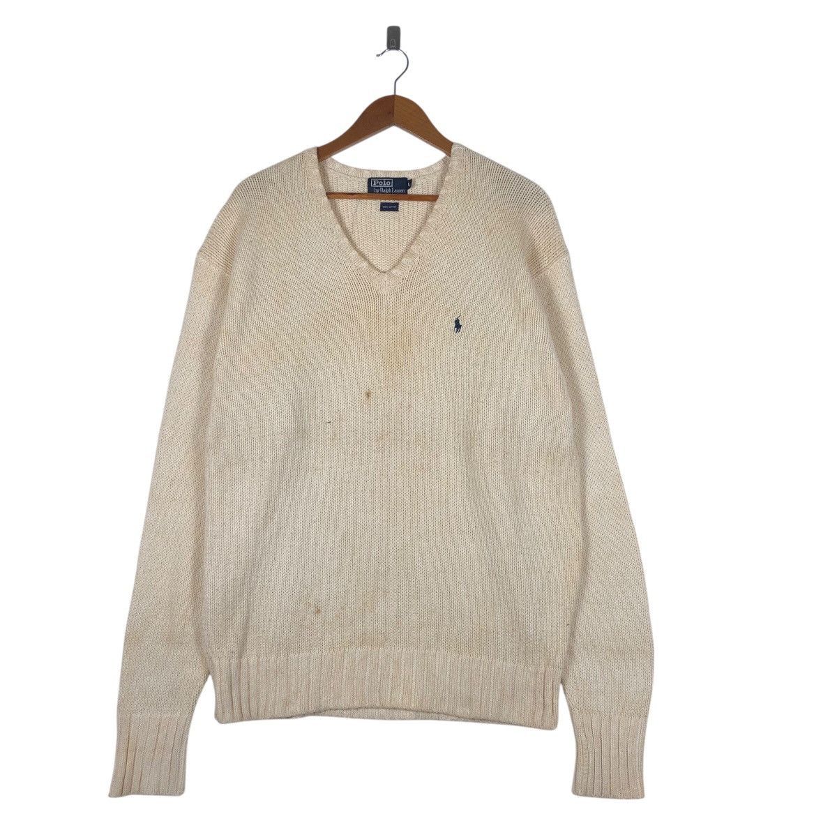 Polo Ralph Lauren POLO RALPH LAUREN V-Neck Knit Sweater Size US L / EU 52-54 / 3 - 1 Thumbnail