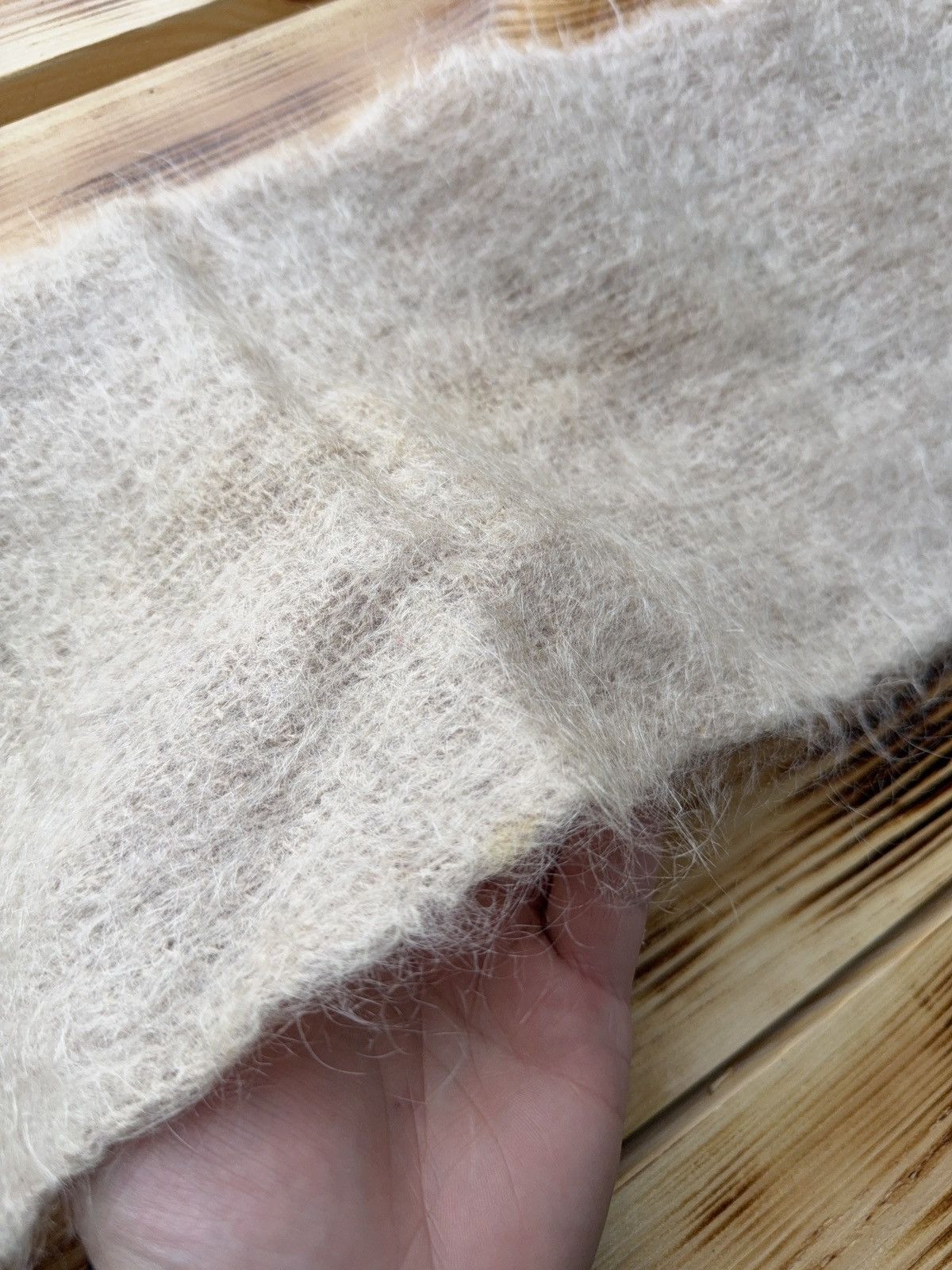Japanese Brand Retro 80s Rare Vintage All Mohair Plus Scotland Fuzzy Scarf Size ONE SIZE - 12 Thumbnail