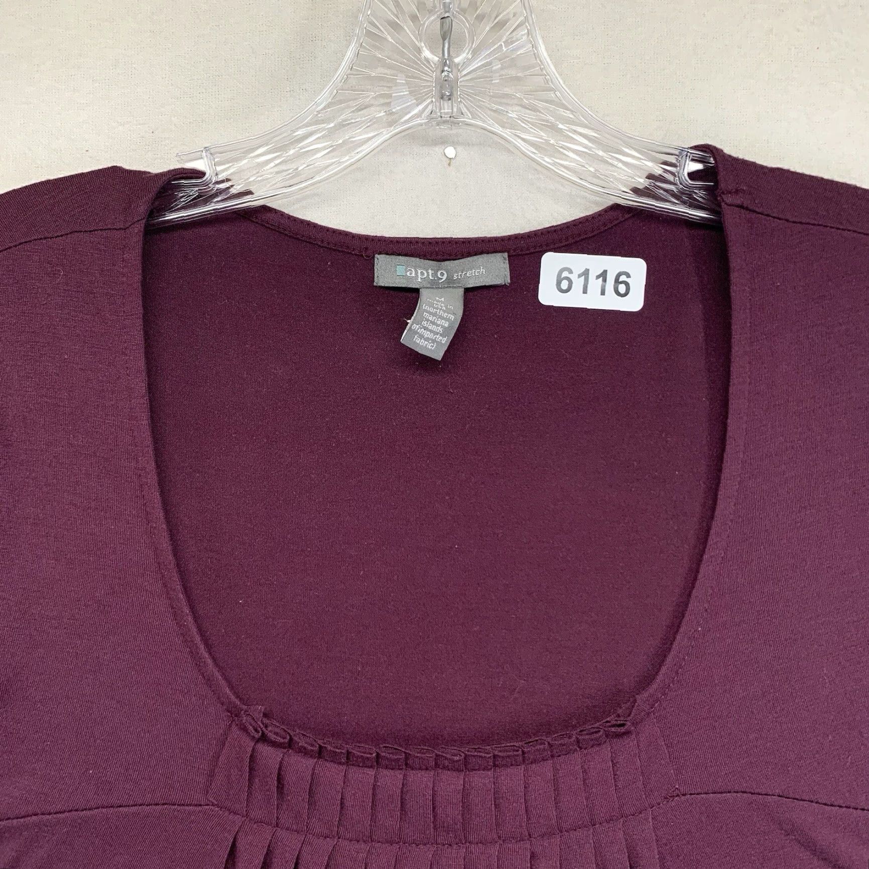 Vintage apt 9 stretch Blouse Women’s Top Medium Regular Size Red Vineyard Boat Neck Casual Shirt Size M / US 6-8 / IT 42-44 - 5 Thumbnail