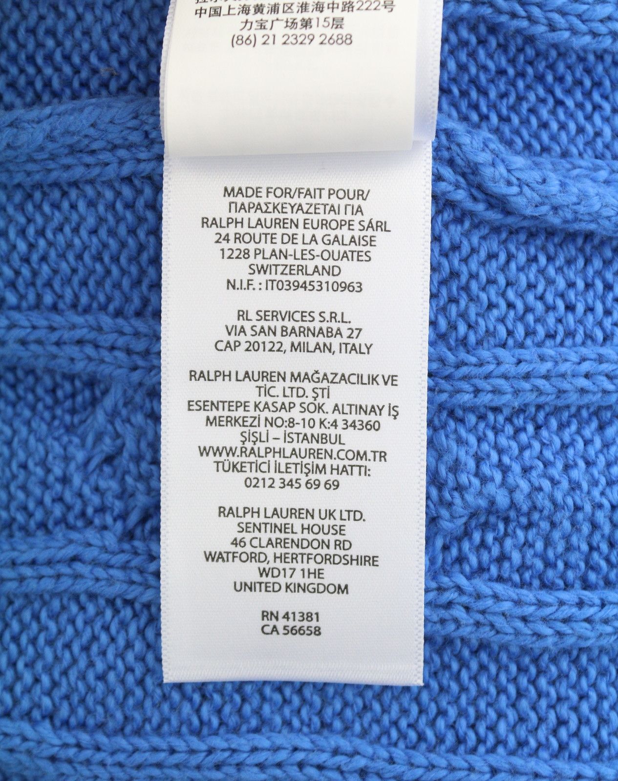 Ralph Lauren BLUE M Cable Knit Crew Pullover 86951 Size US M / EU 48-50 / 2 - 10 Thumbnail