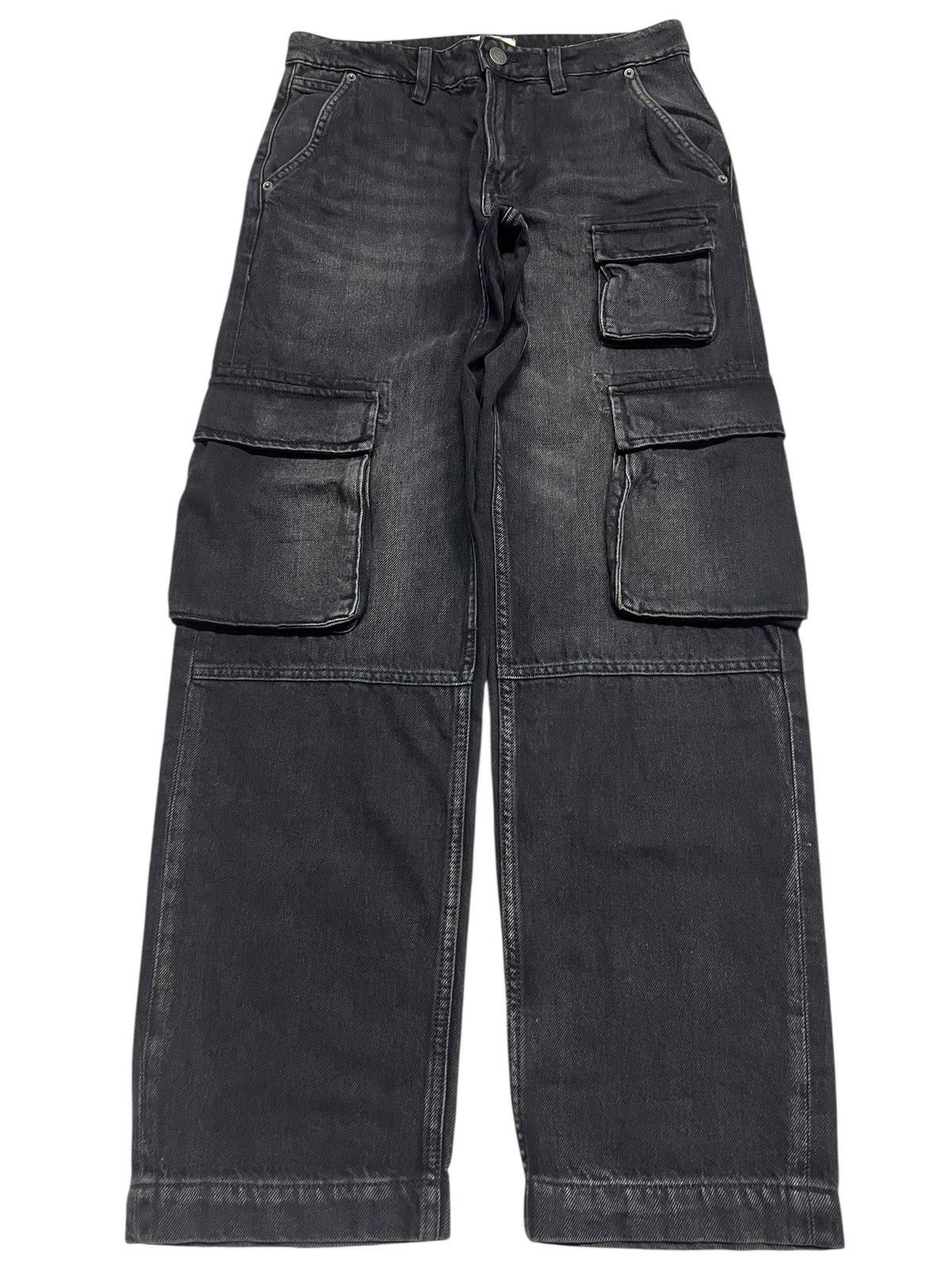 Cotton On Baggy Fit Jeans Faded Black Denim Contra Stich