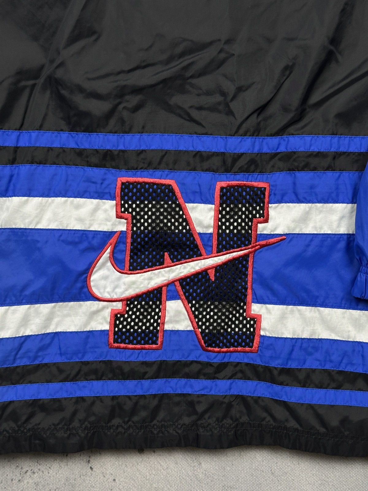 Nike Vintage 90s Nike Blue Black Windbreaker Jacket Rare 80s y2k Size US M / EU 48-50 / 2 - 8 Thumbnail