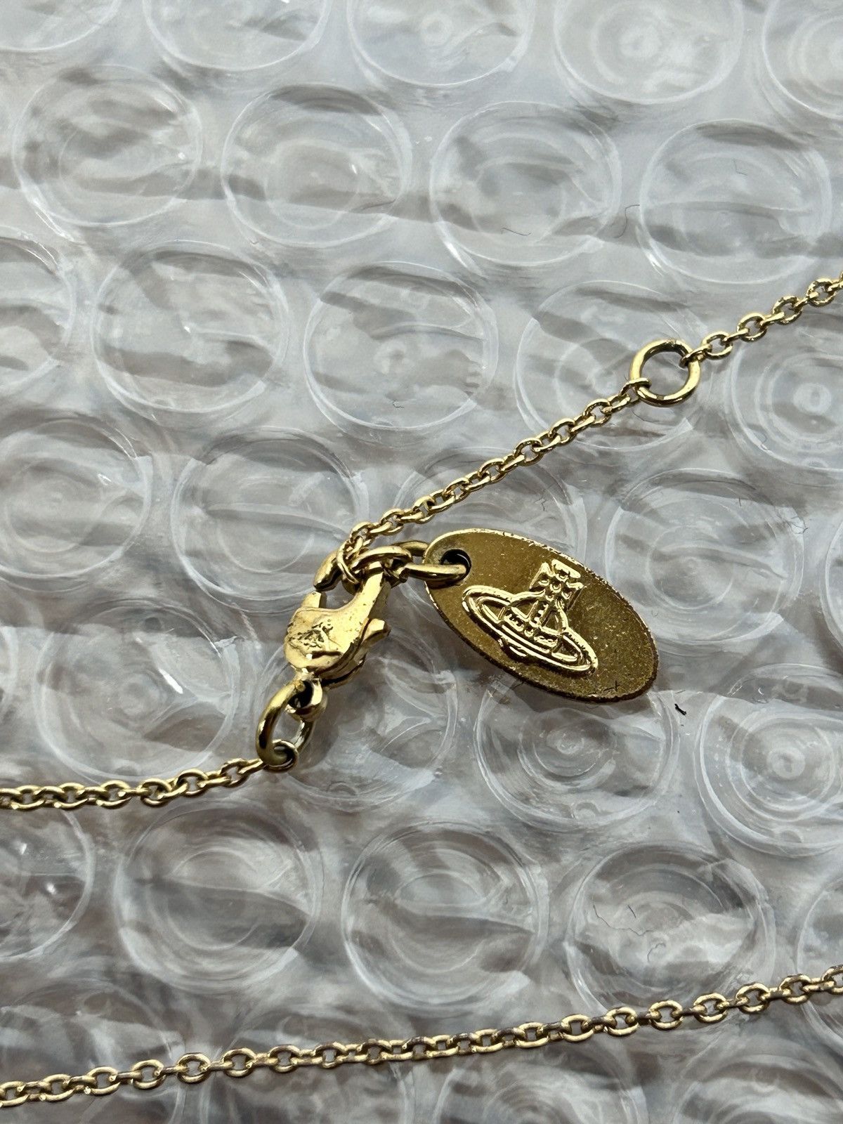 Vivienne Westwood Vivienne Westwood Rare Tilted Rhinestone 3D Pendant Necklace Size ONE SIZE - 5 Thumbnail