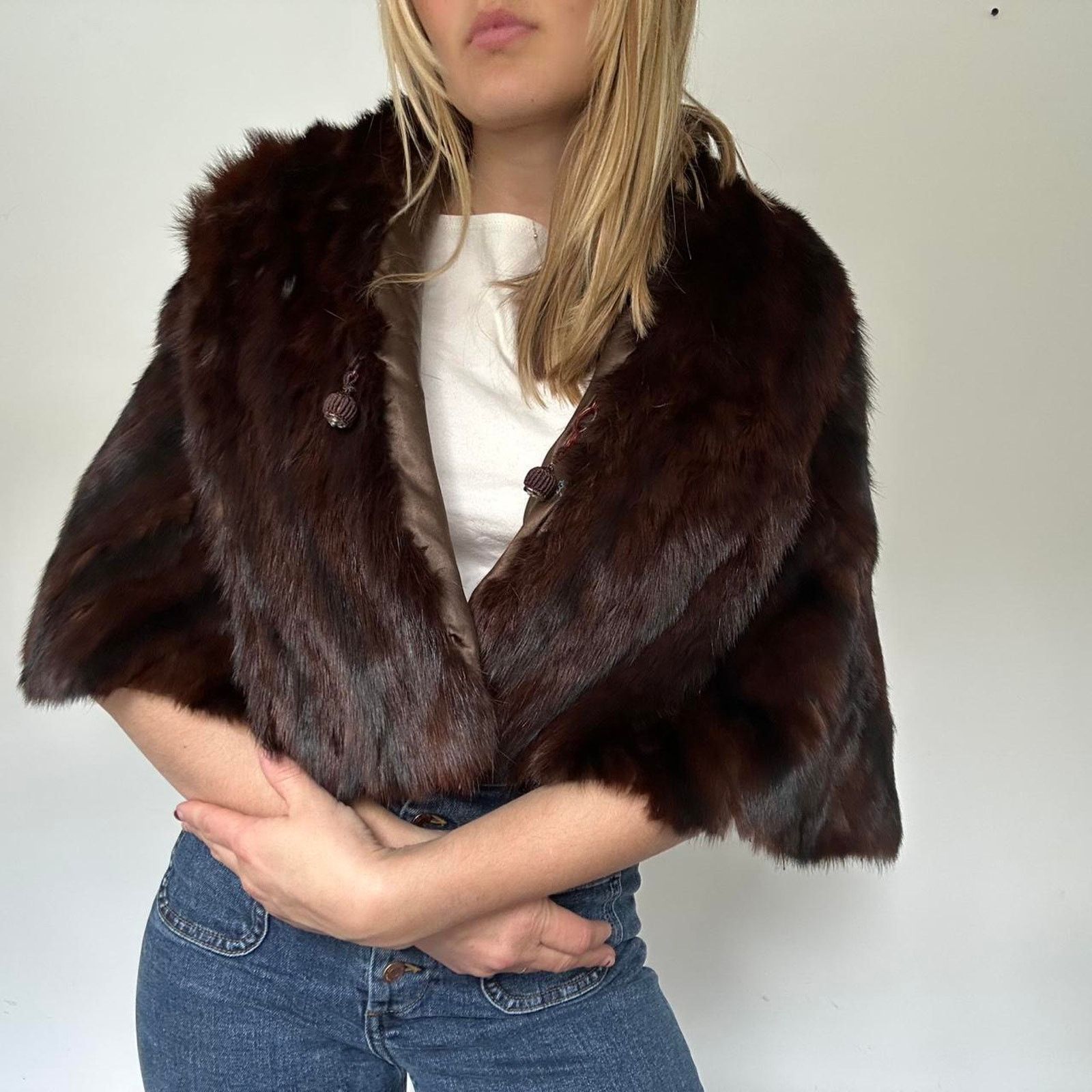 Other Vintage Fur Cape / Capelet (One Size) Size ONE SIZE - 1 Thumbnail