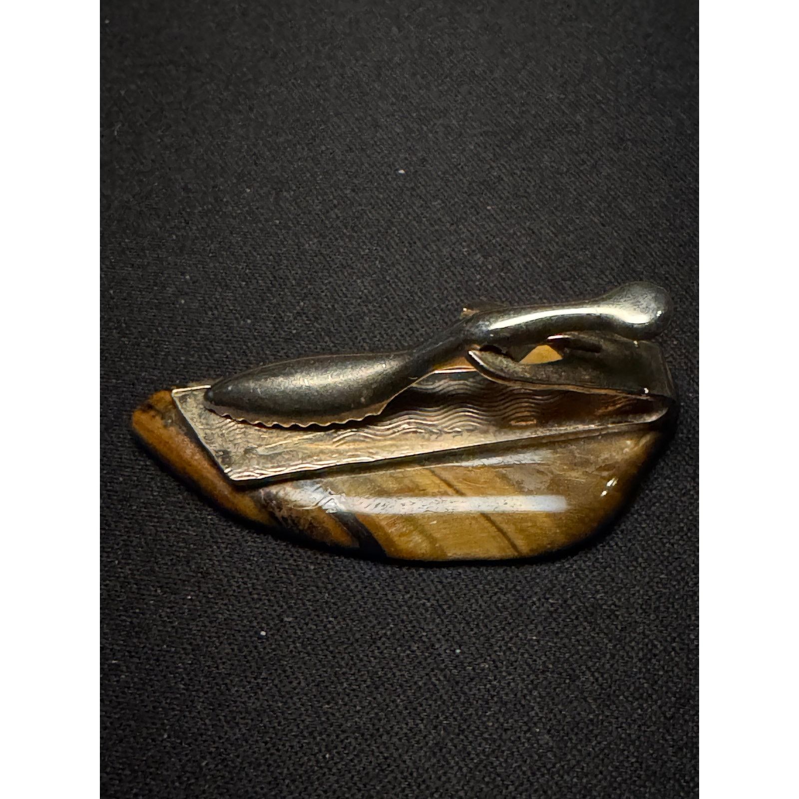Other Vintage Handmade Agate Stone Tie Bar Size ONE SIZE - 4 Thumbnail