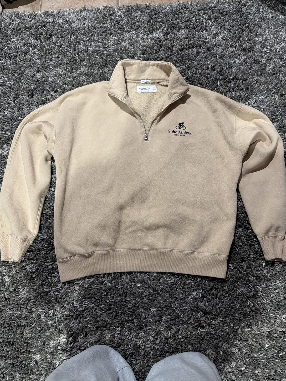 Abercrombie & Fitch Beige Abercrombie & Fitch Quarter Zip Size US M / EU 48-50 / 2 - 1 Thumbnail