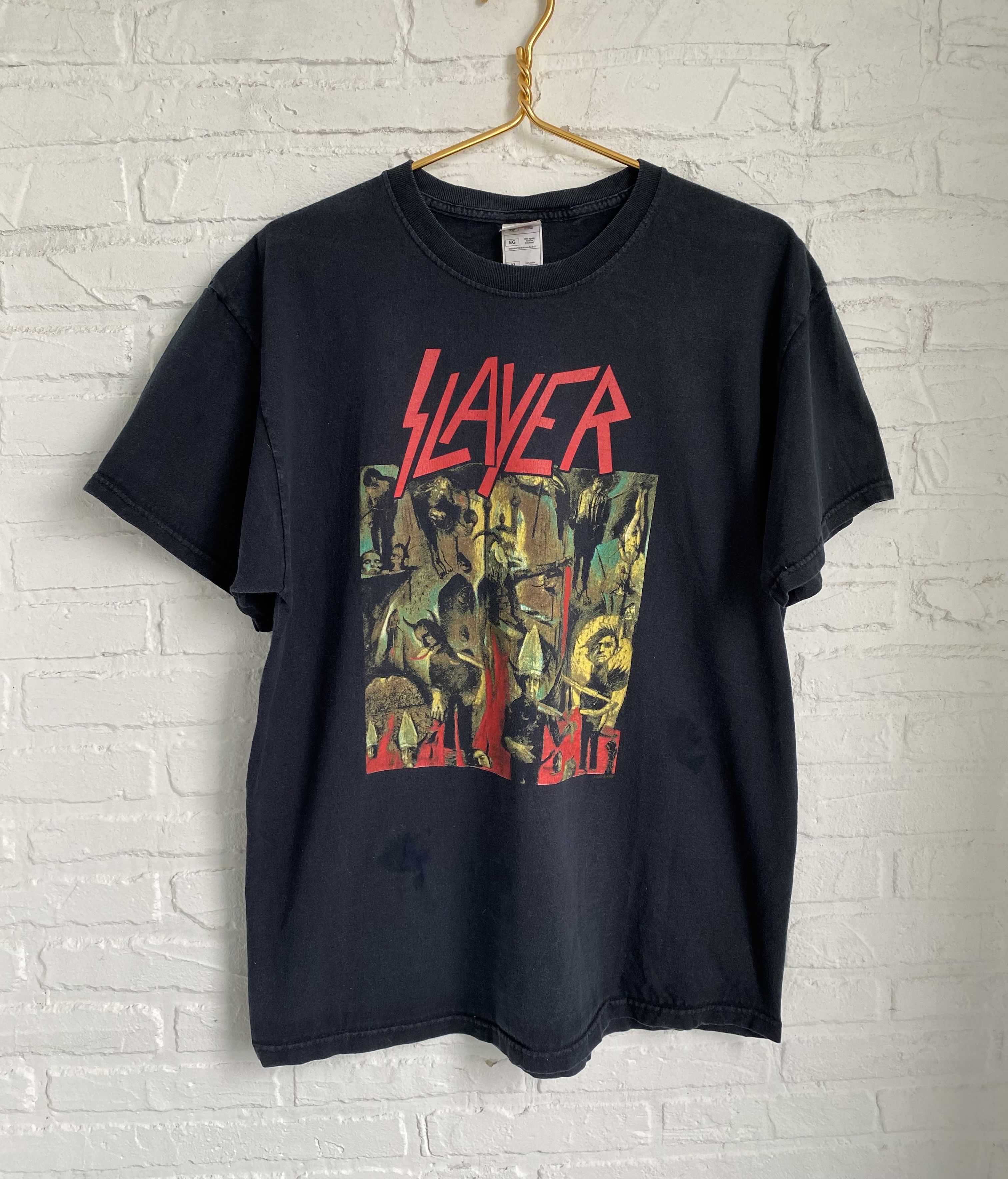 Band Tees × Vintage Vintage 2003 Slayer reign in blood t-shirt Size US XL / EU 56 / 4 - 1 Thumbnail