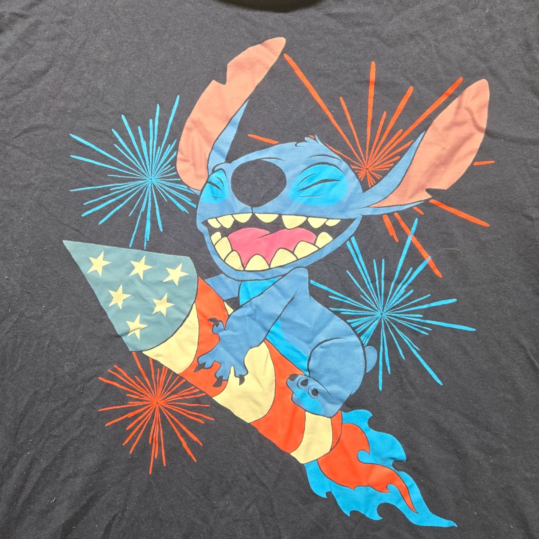 Disney Disney Stitch Graphic Shirt 2XL Mens Blue Cotton Size US XXL / EU 58 / 5 - 2 Thumbnail