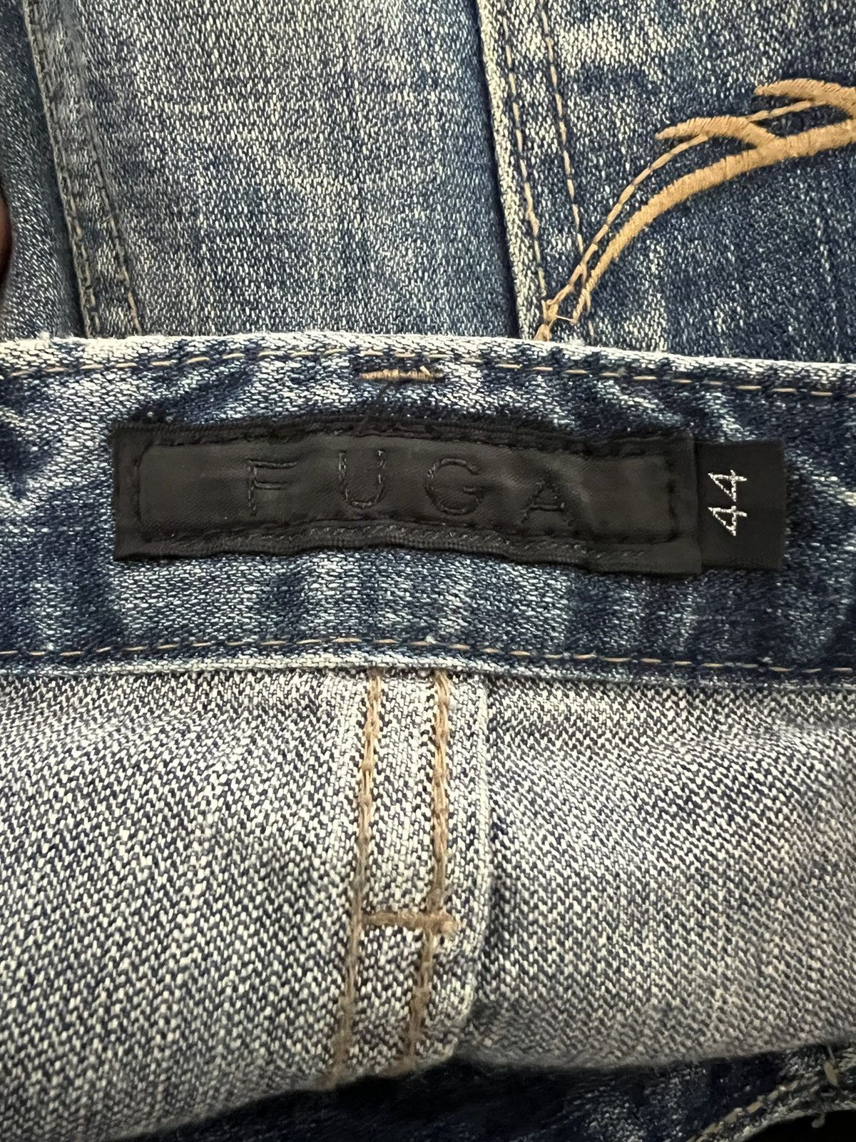 GOSTAR DE FUGA LGB Style Big Flare Jeans Painter Distressed Denim Fuga 🇯🇵 Size US 31 - 7 Thumbnail