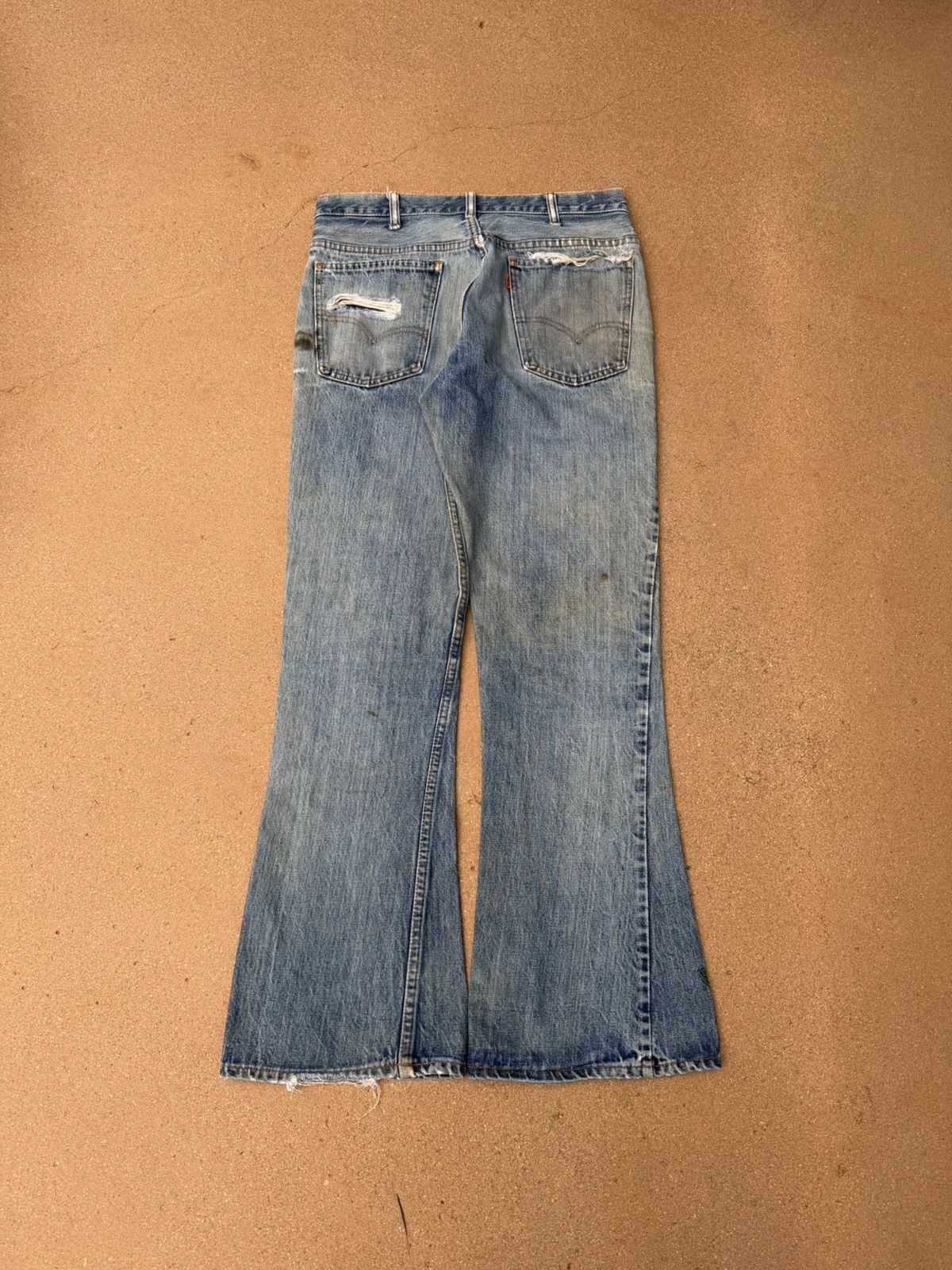 Levi's Vtg 70’s Levi’s 646 Orange Tab Bellbottom Flare Jeans 32x31 Size US 32 / EU 48 - 2 Thumbnail