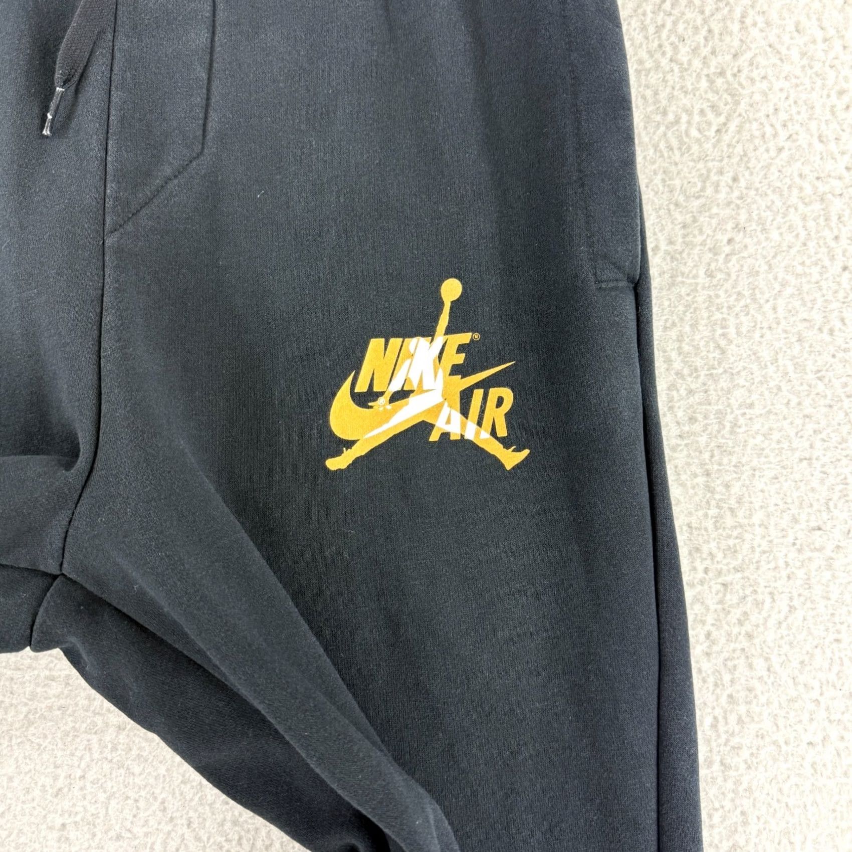 Nike Nike Air Jordan Jumpman Fleece Jogger Pants Mens Small Black Drawstring Athletic Size US 29 - 7 Thumbnail