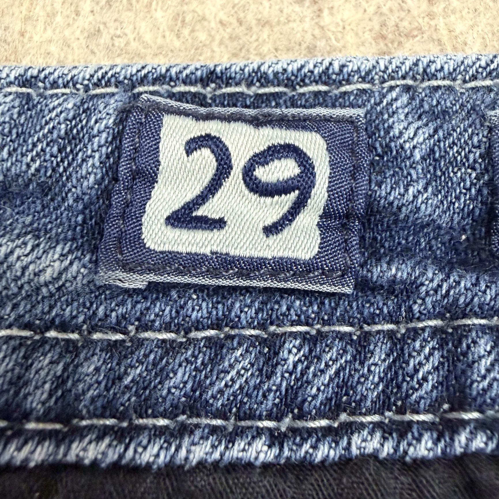 Miss Me Miss Me Jeans Womens 29 Blue Bootcut Sequin Rhinestone Flap Pockets JES731BR Size 29" - 6 Thumbnail