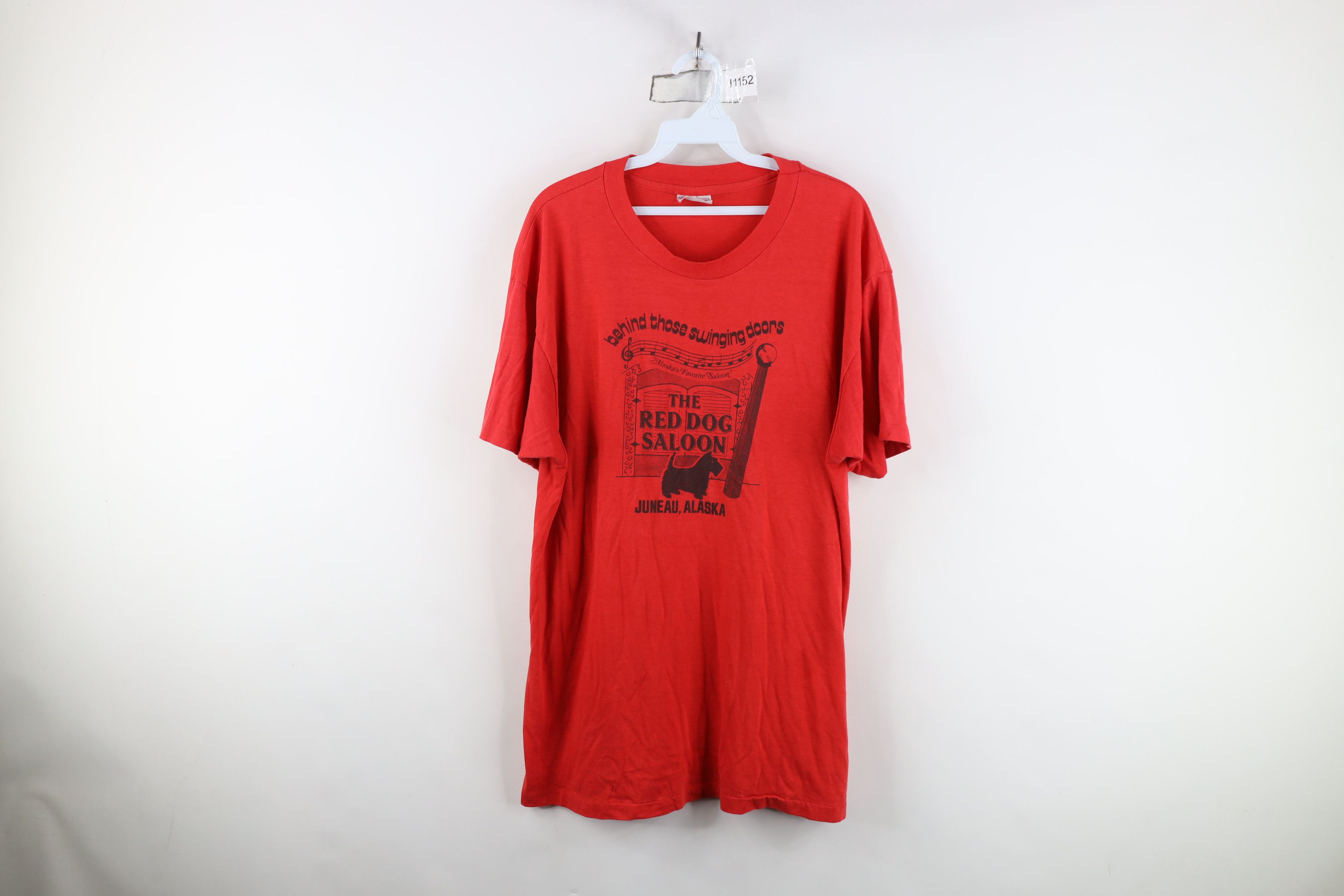 Vintage Vintage 80s 90s Streetwear Dog Saloon Alaska T-Shirt Red USA Size US XL / EU 56 / 4 - 1 Thumbnail